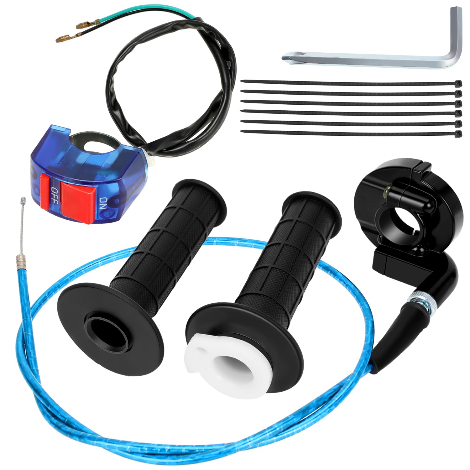 Yoxufa 7/8 Twist Throttle Handle Cable Grip For Predator 196Cc 212Cc 6.5Hp Coleman Ct200U Ct200U-Ex Bt200X Baja Warrior Mb200 79Cc Ct100U Motovox Mbx10 Monster Moto Mmb80 Mmb105 Mini Bike Go Kart