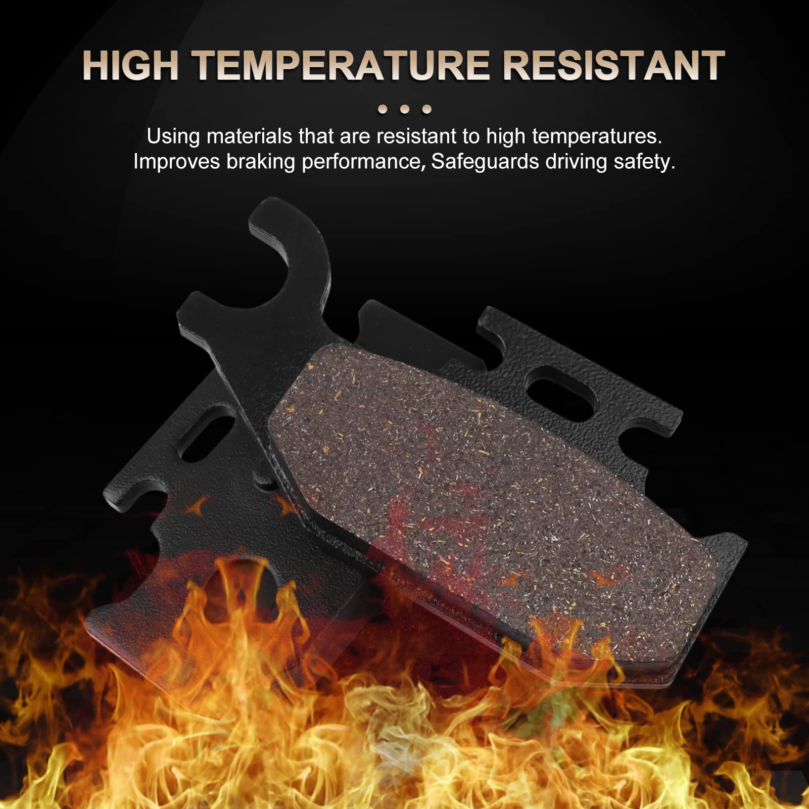 Oceair Rear Brake Pads For Yamaha Rhino 660 2004-2007 Rhino 450 2004-2009 Raptor 700 700R 2006-2015