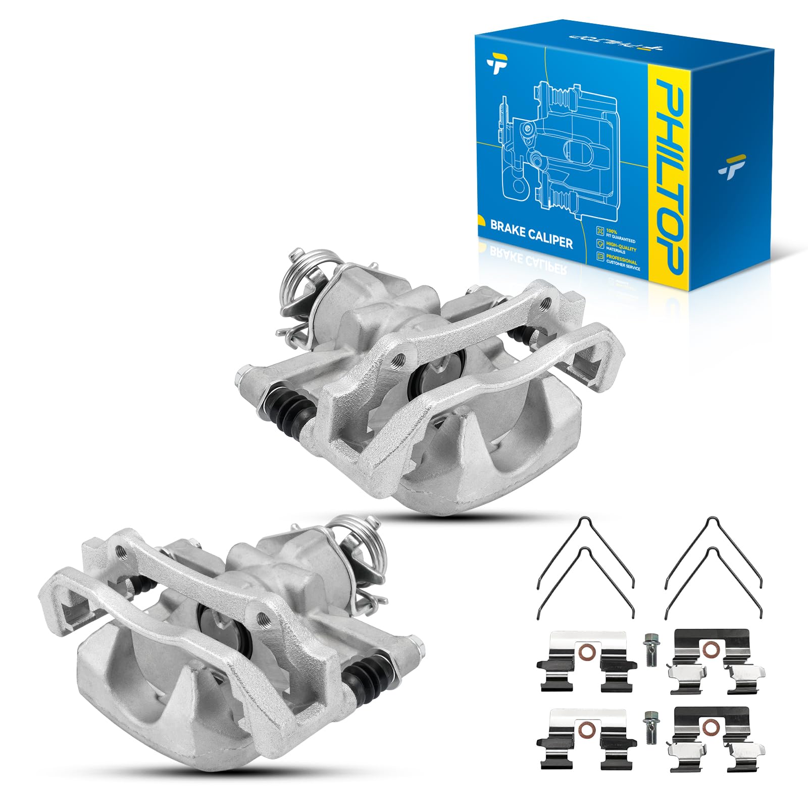 PHILTOP Rear Brake Caliper w/o Pads Compatible with 2013-2016 Dart, OE# 18-B5424, 18-B5425, Replacement Disc Brake Caliper Assem