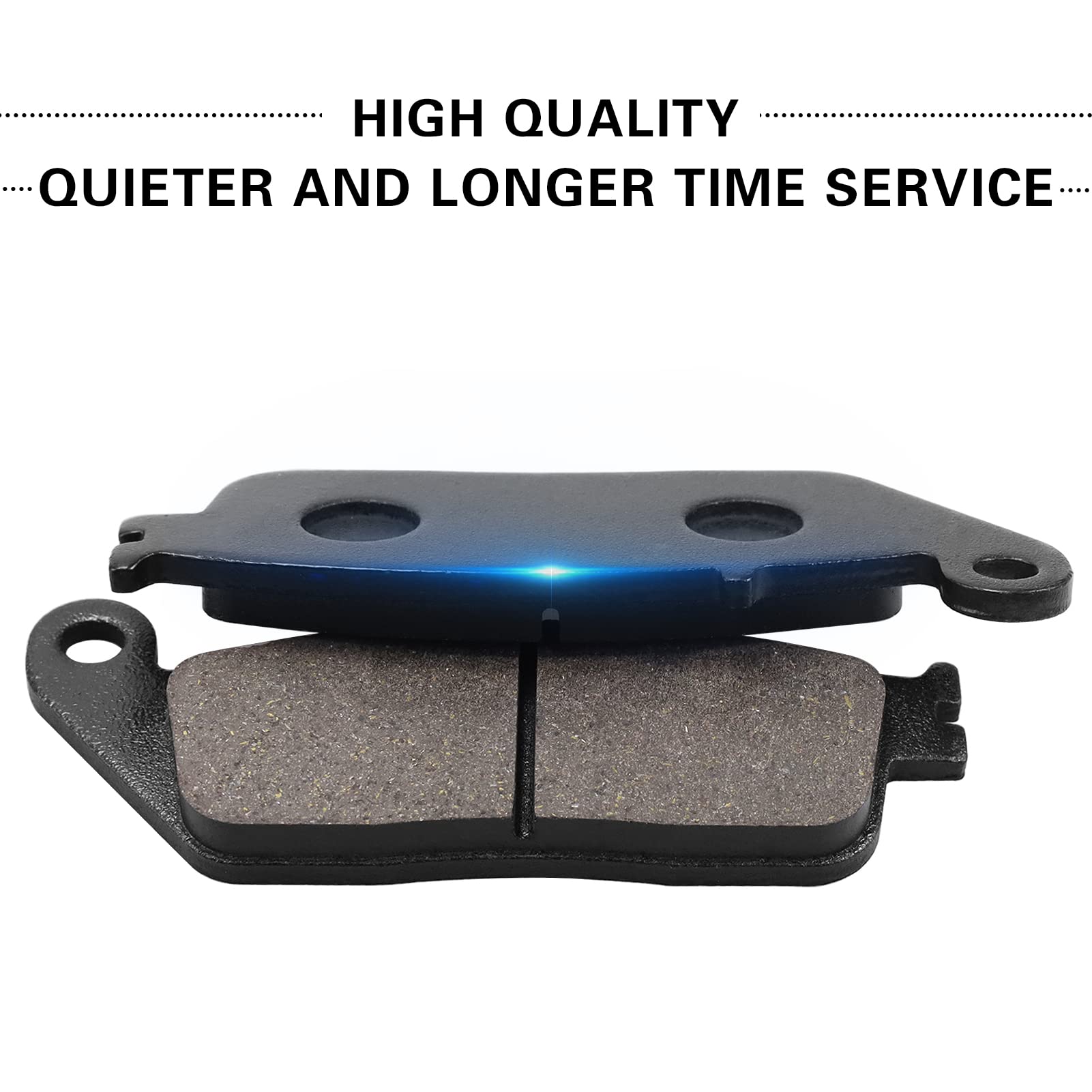 Sollon Brake Pads Front And Rear For Honda Vtx 1300S Retro /C /R /T 2003-2013, Shadow 1100 Vt1100 1995-2007, Ace 1100 Vt1100T, Aero 1100, Shadow Sabre 1100 Vt1100C2, Sabre 1300 Vt1300Cs, Interstate