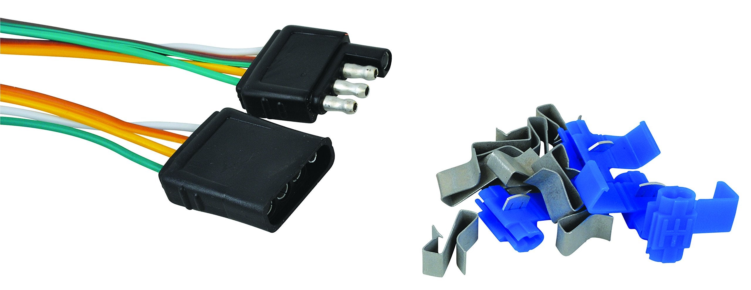 Attwood 7621-7 All-In-One Complete Boat Trailer 25-Foot Wiring Kit, With Quick Connectors And Attachment Clips