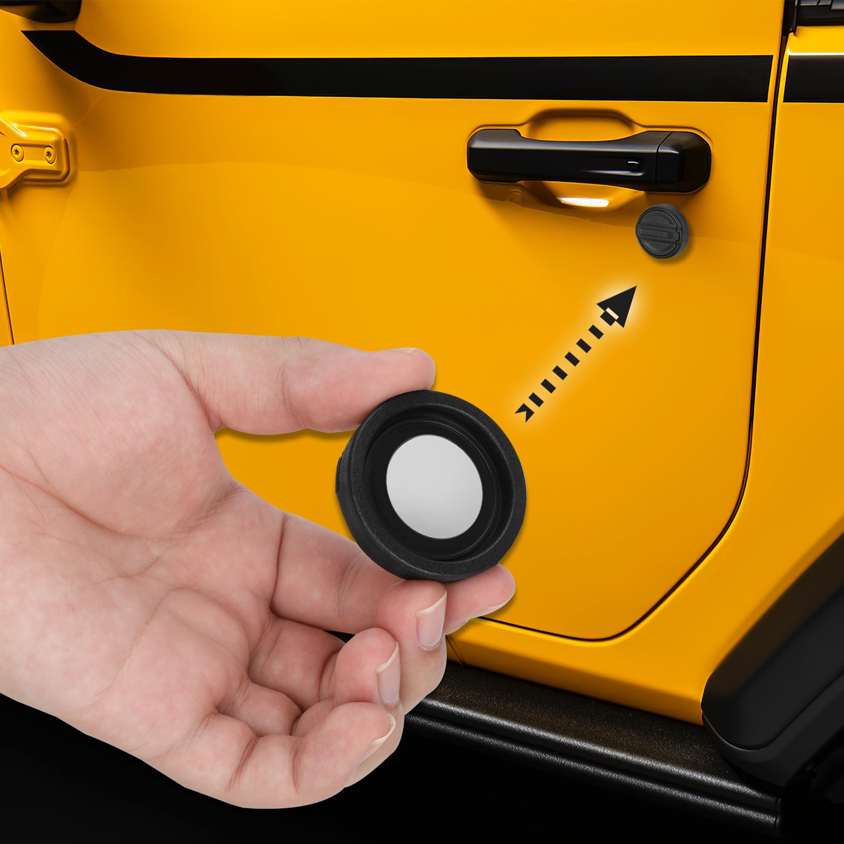 Upgraded Magnetic Keyhole Covers Compatible with 2018-2024 Jeep Wrangler JL, 4Xe and Gladiator JT, Keyhole Protection Keyhole Co