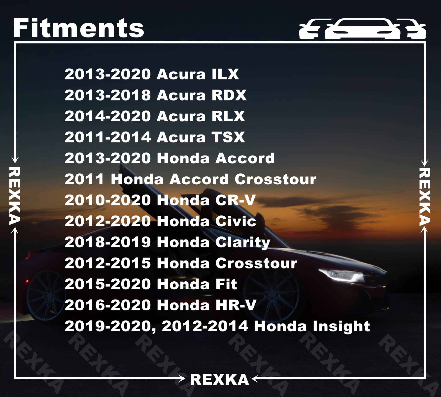 Rexka 30 Pcs Hood Insulation Retainer Clip Fastener Compatible With Honda Acura 91501-Swa-003 Accord Civic Crosstour Cr-V Fit Hr