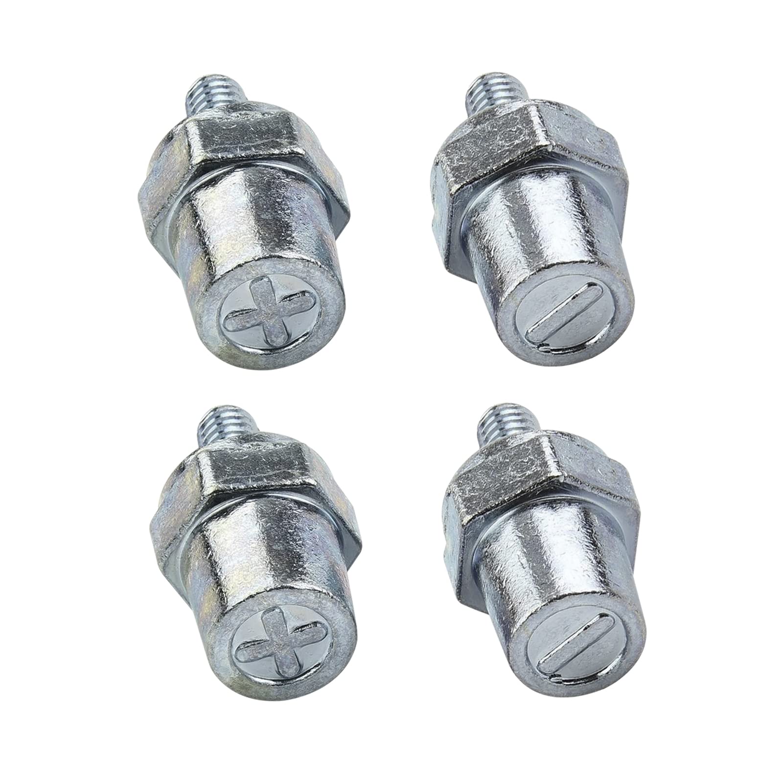 Ampper M8 Thread Male Zinc Battery Charging Post Terminals, M8 Battery Post Adapter (+/-) For Extension, Pack Of 4