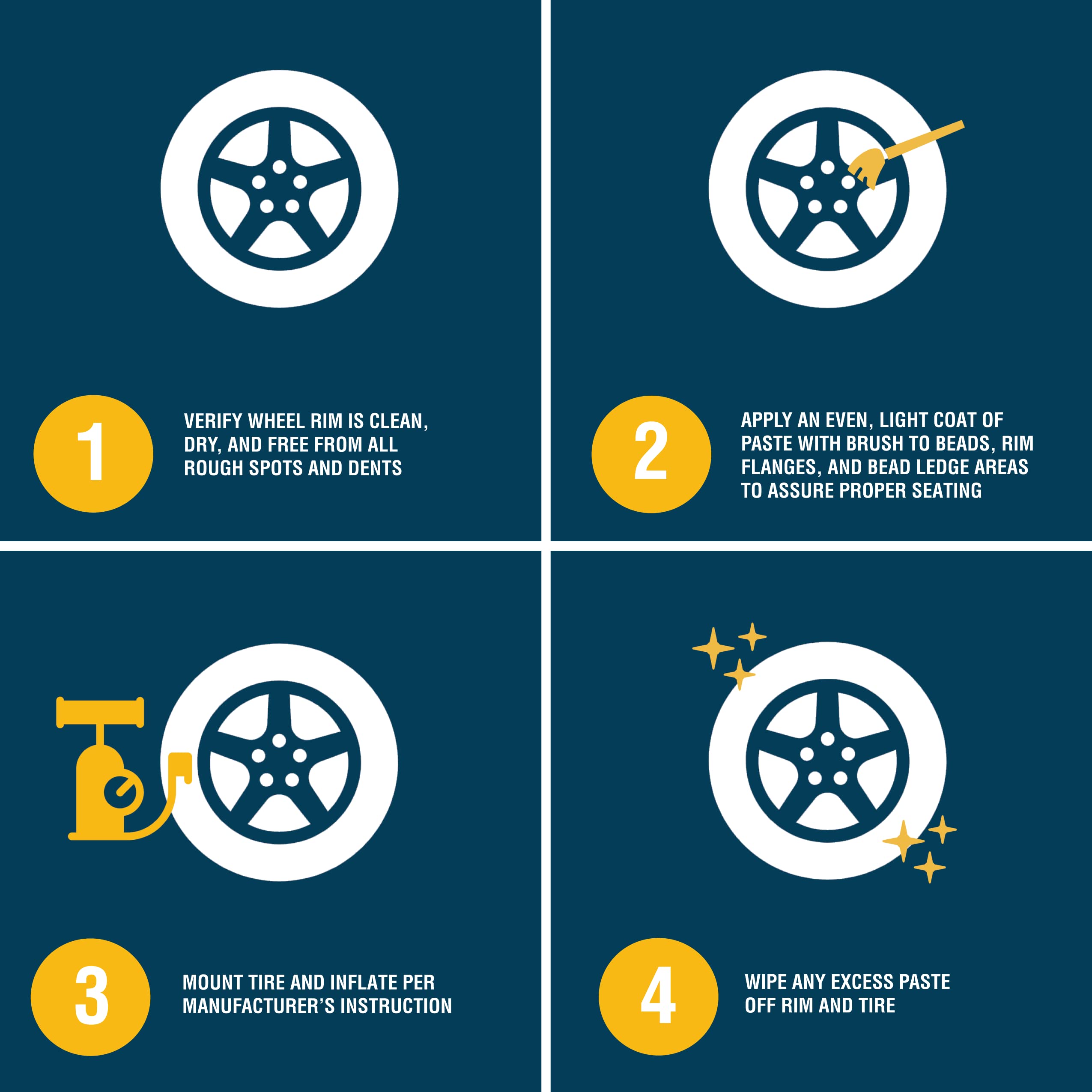 Tire Mounting Paste - Biodegradable Universal Lubricant For Motorcycle, Bike, Truck, Atv - Direct Application - Ready To Use - Low Profile, Aluminum & Alloy Wheel 8 Lbs