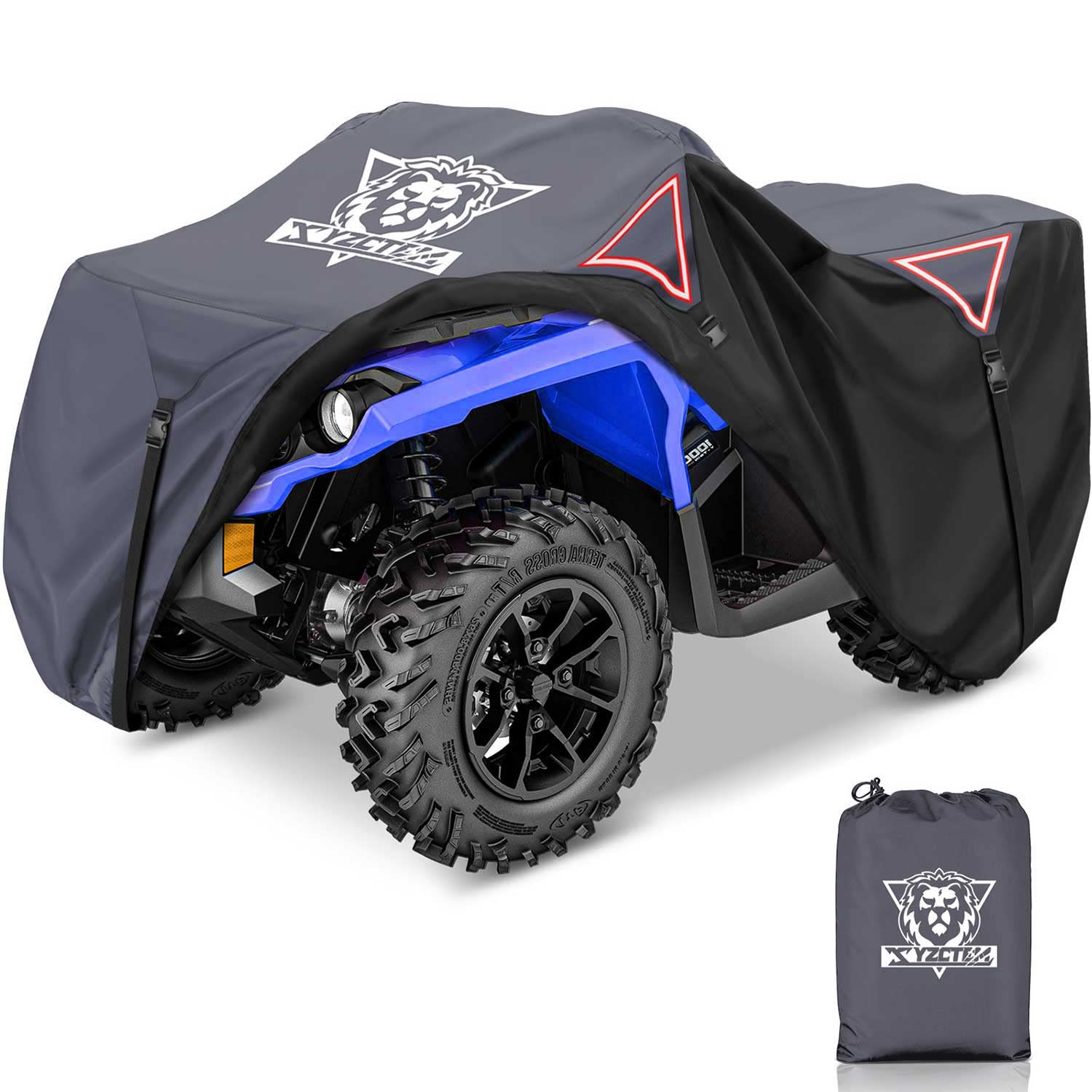 XYZCTEM Premium ATV Cover,Outdoor Protection Against Water, UV, Wind. Quad Cover for Can-am,Suzuki,Kawasaki, Honda, Yamaha, Pola