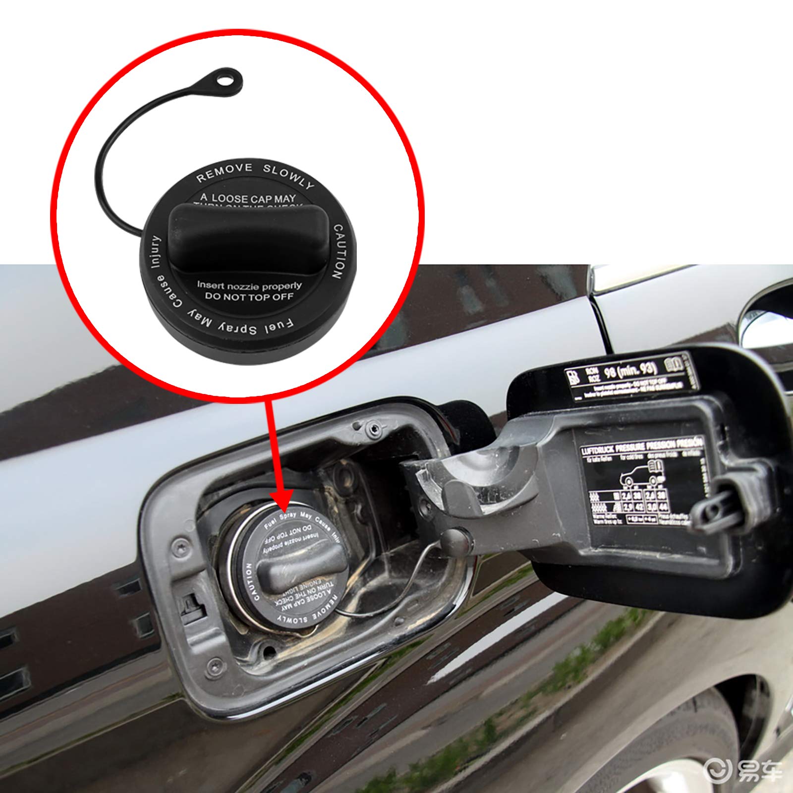 Fuel Tank Filler Cap,Gas Cap Compatible with Mercedes Benz C CL CLK CLS E G GLK S SL SLK - C230 C240 C300 C320 CLK320 CLS550 E32