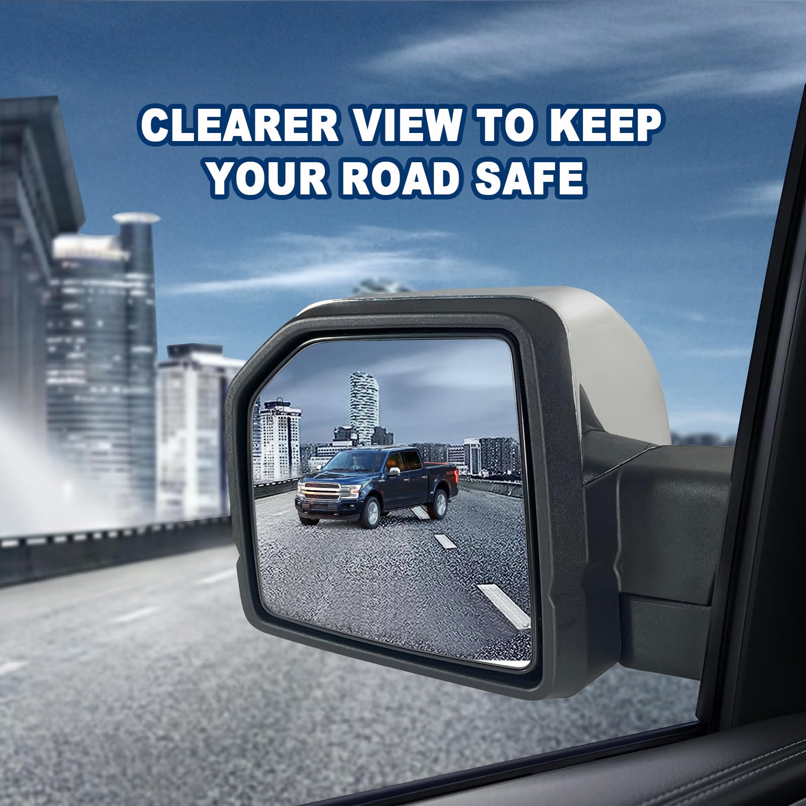 Lqito Left Driver side Mirror with Power Glass,Heated, Puddle Lights, Blind Spot Detection, Turn Signal,Mirror Memory and Power