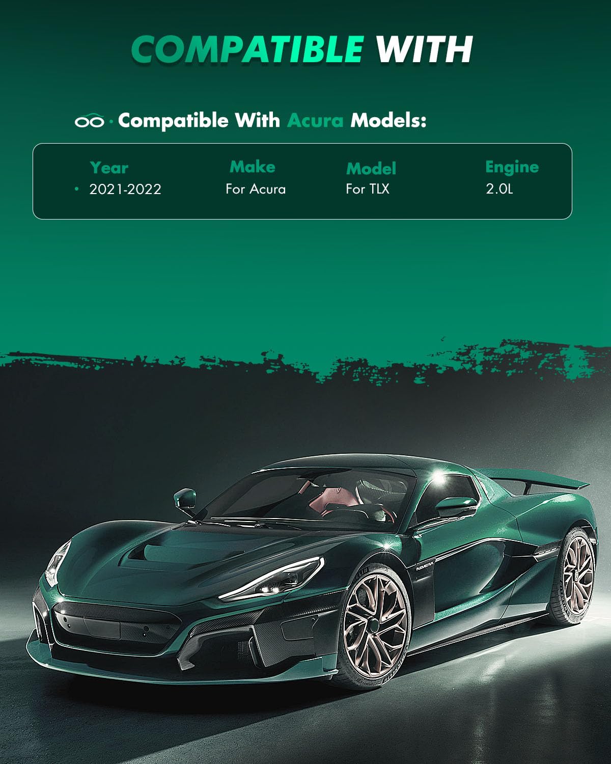 Scitoo Front Rear Disc Brake Pad Set 8Pcs W/Hardware Fit For Acura For Tlx 2021 2022