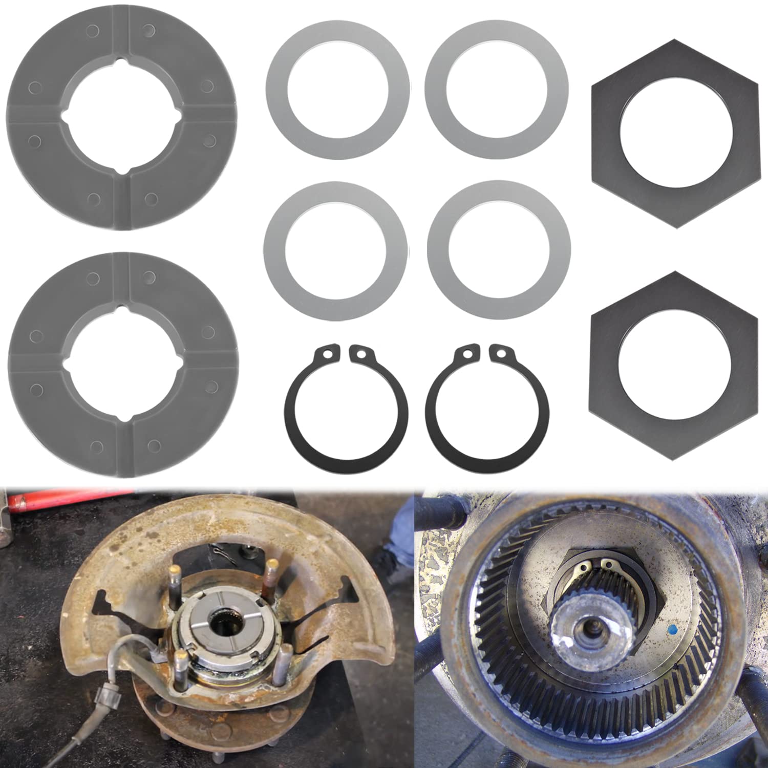Thrust Washer Snap Ring Kit 50 60 Super Duty Compatible With F250 F350 Excursion 98-04,41784-2 47766,Thrust Washers Kits