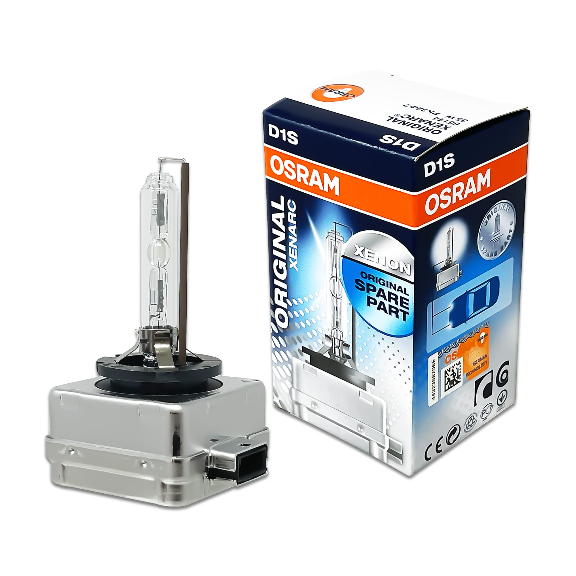 OSRAM XENARC OEM 4300K D1S HID/XENON Headlight bulb (66144) by ALI - Made in Germany (Pack of 1)