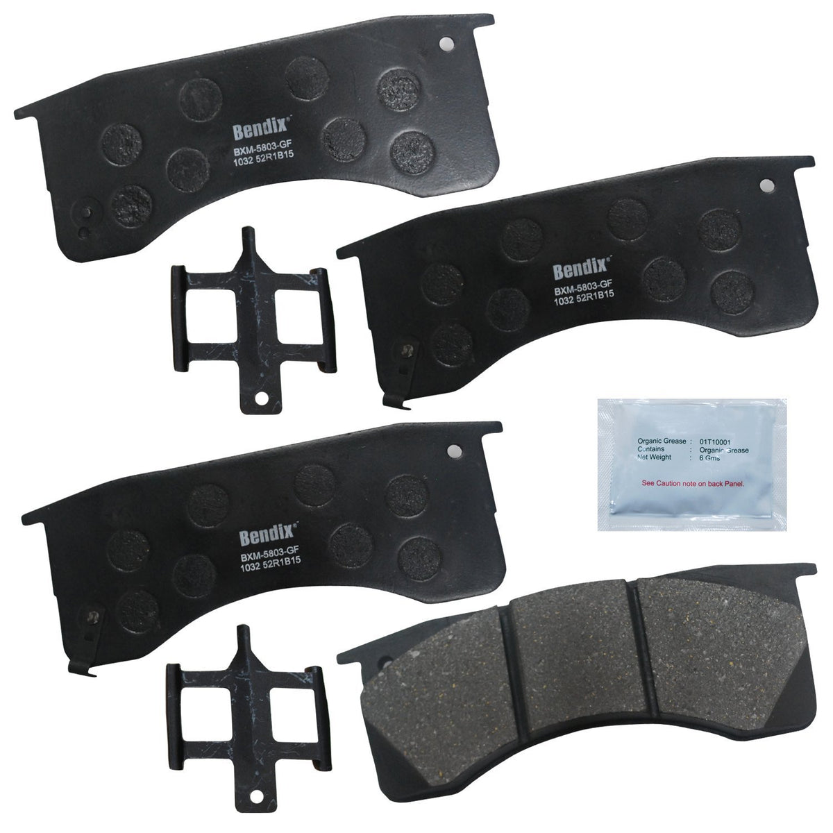 Bendix Fleet Metlok Mkd1032Fm Semi-Metallic Brake Pads For Select Models Blue Bird All American,Commercial Bus,Shl,Tc,Vision Sch
