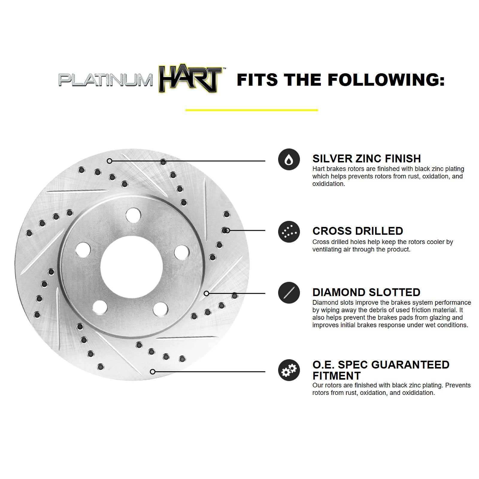 Hart Brakes Front Rear Brakes And Rotors Kit |Front Rear Brake Pads| Brake Rotors And Pads| Ceramic Brake Pads And Rotors |2001-
