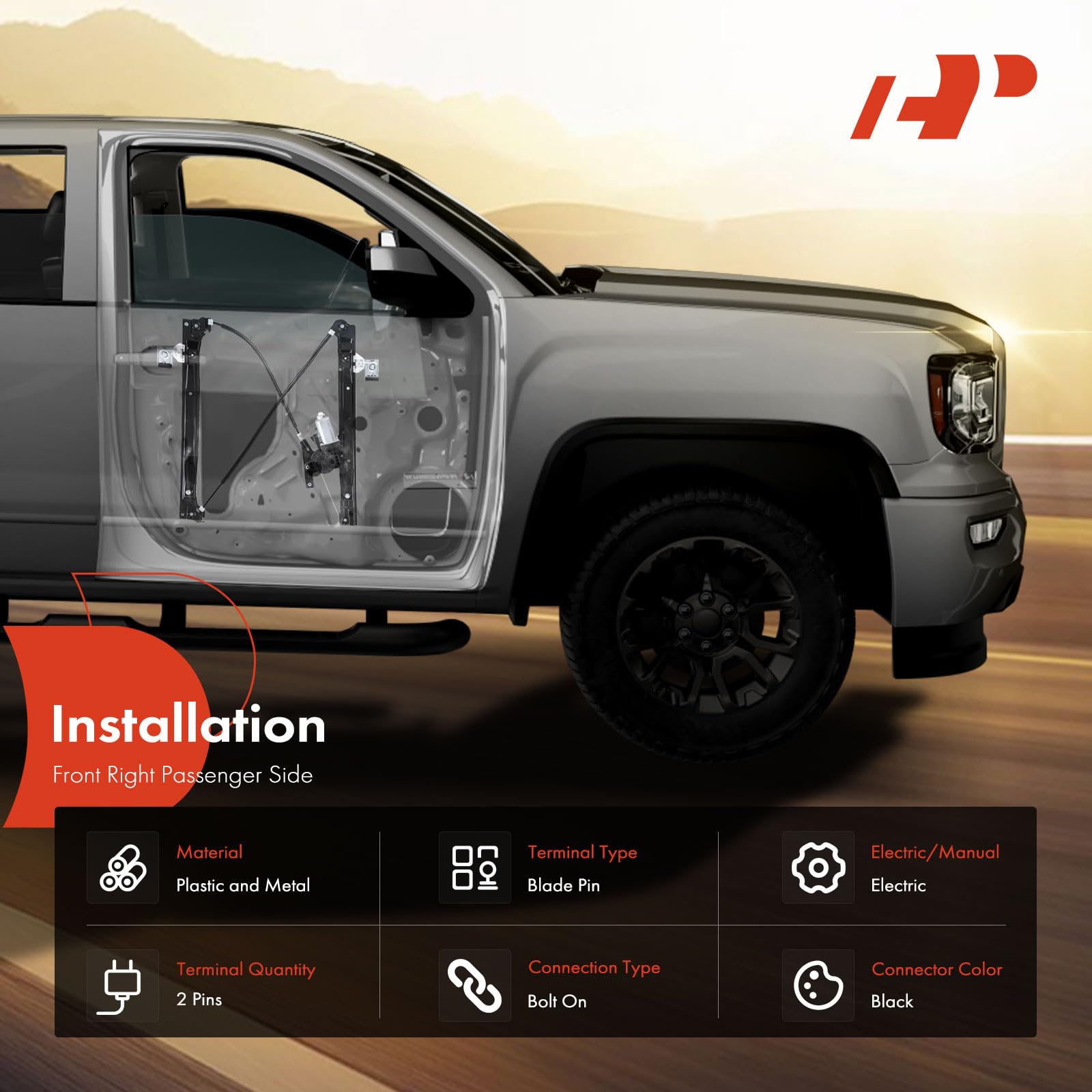 A-Premium Power Window Regulator With Motor Replacement For Bmw E46 325I 328I 330I 1999-2005 Sedan Wagon Front Right Passenger S