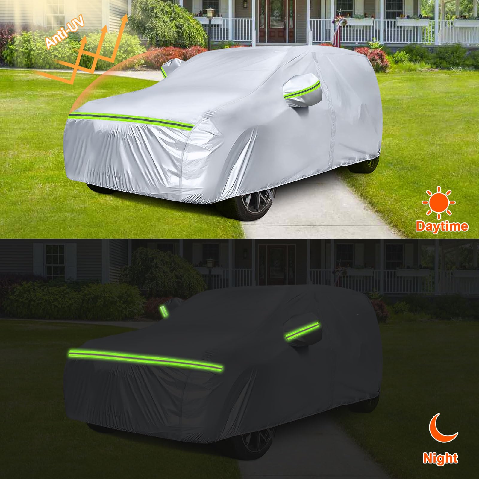 Waterproof Car Covers Replace For 2002~2025 Honda Cr-V, 6 Layers All Weather Custom-Fit Car Cover With Zipper Door & Windproof B