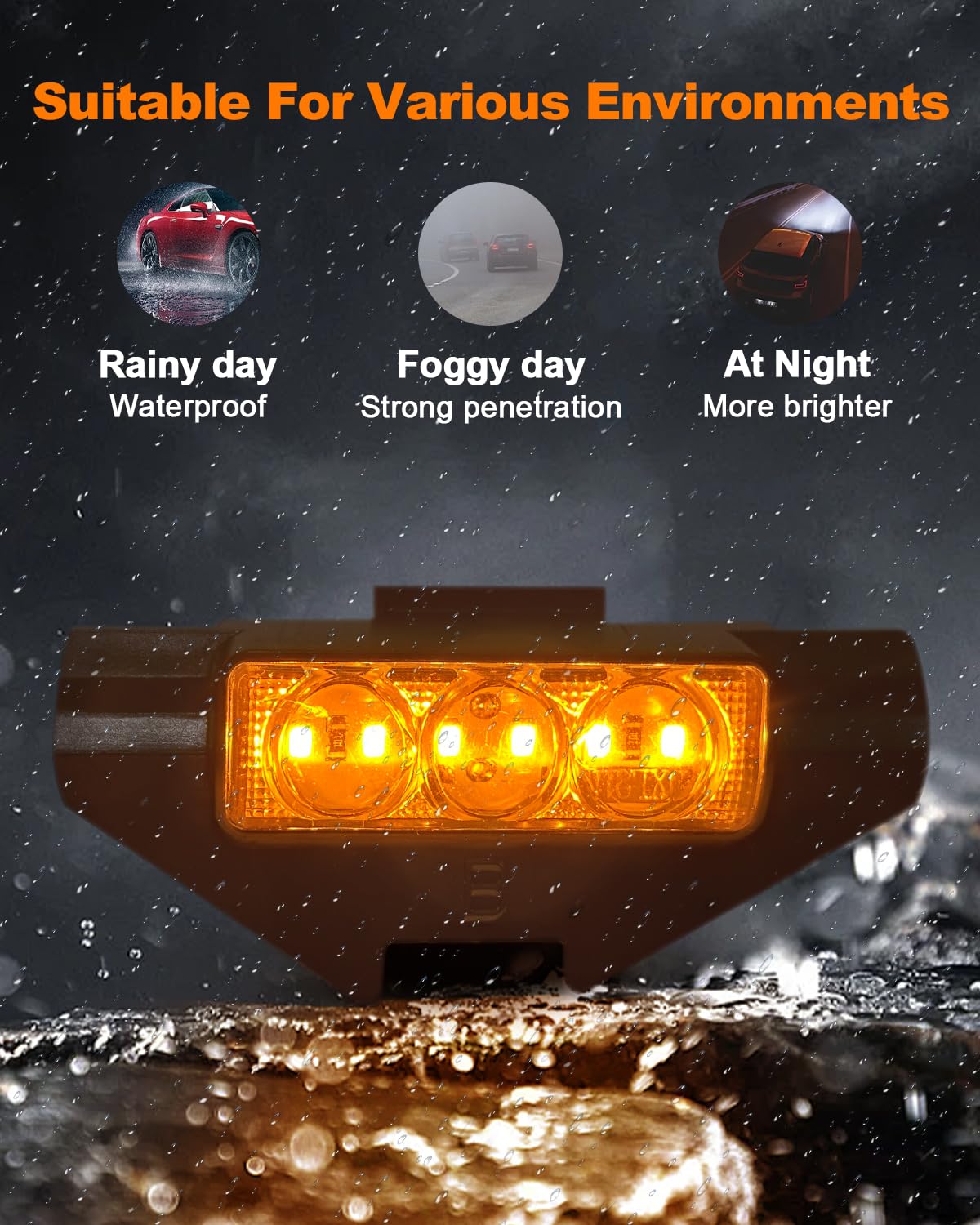 OKLSG LED Grille Lights for 2022-2024 Nissan Frontier, Amber, D41 Model, OEM Grill Raptor Lights, Yellow