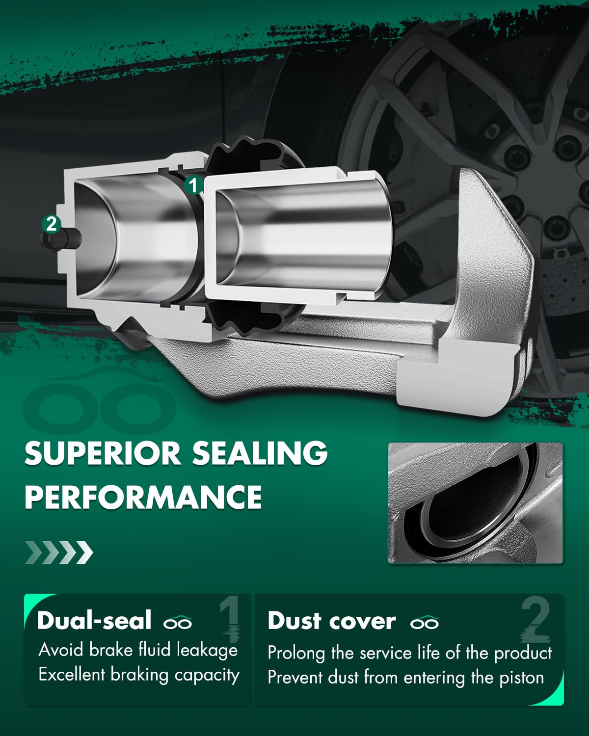 Scitoo Front Left Brake Caliper With Bracket 19B2660 Compatible For Acura Ilx 2013-2015, For Honda Civic 2013-2021, For Honda Cr