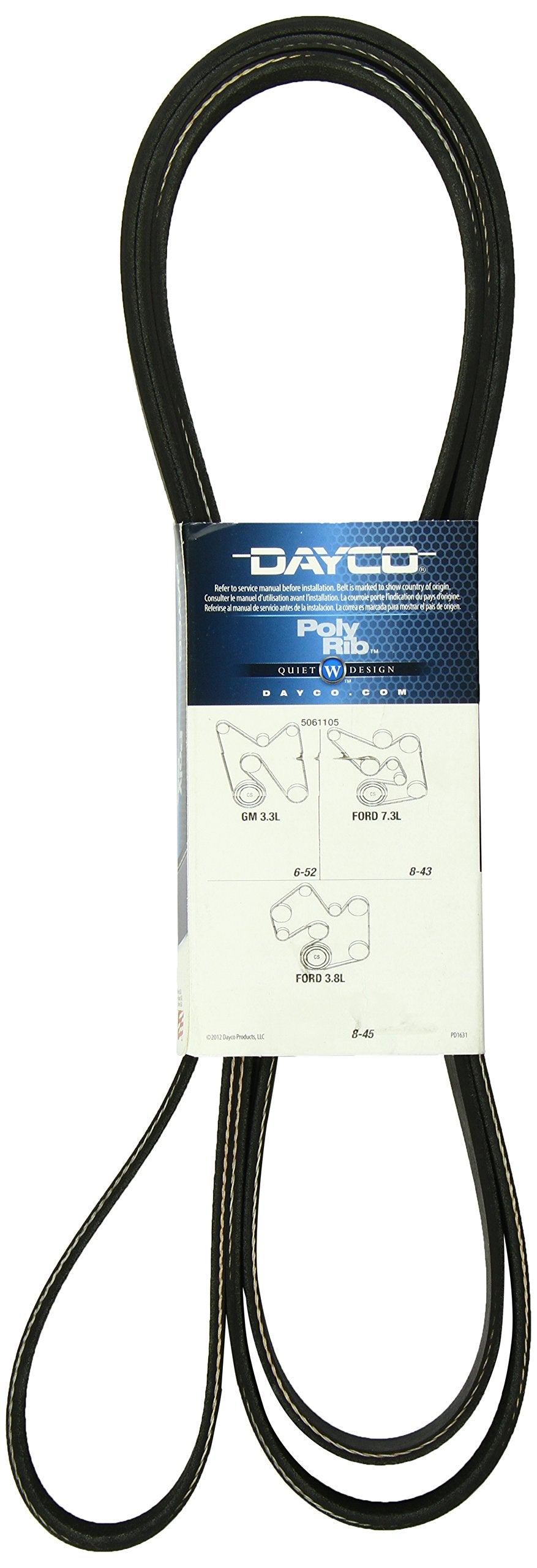 Dayco 5061105 Serpentine Belt