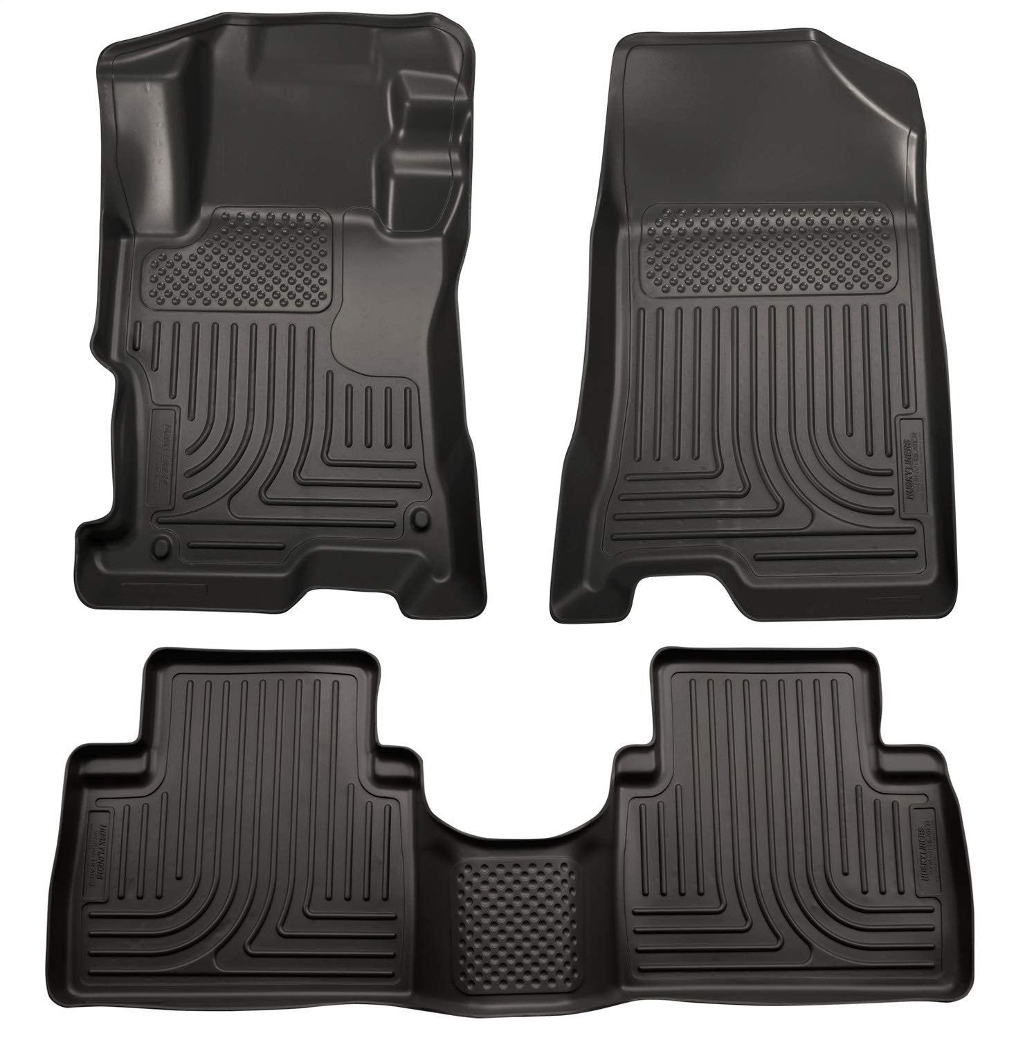 Husky Liners - Weatherbeater | Fits 2008 - 2012 Honda Accord 4 Door - Front & 2Nd Row Liner - Black, 3 Pc. | 98401