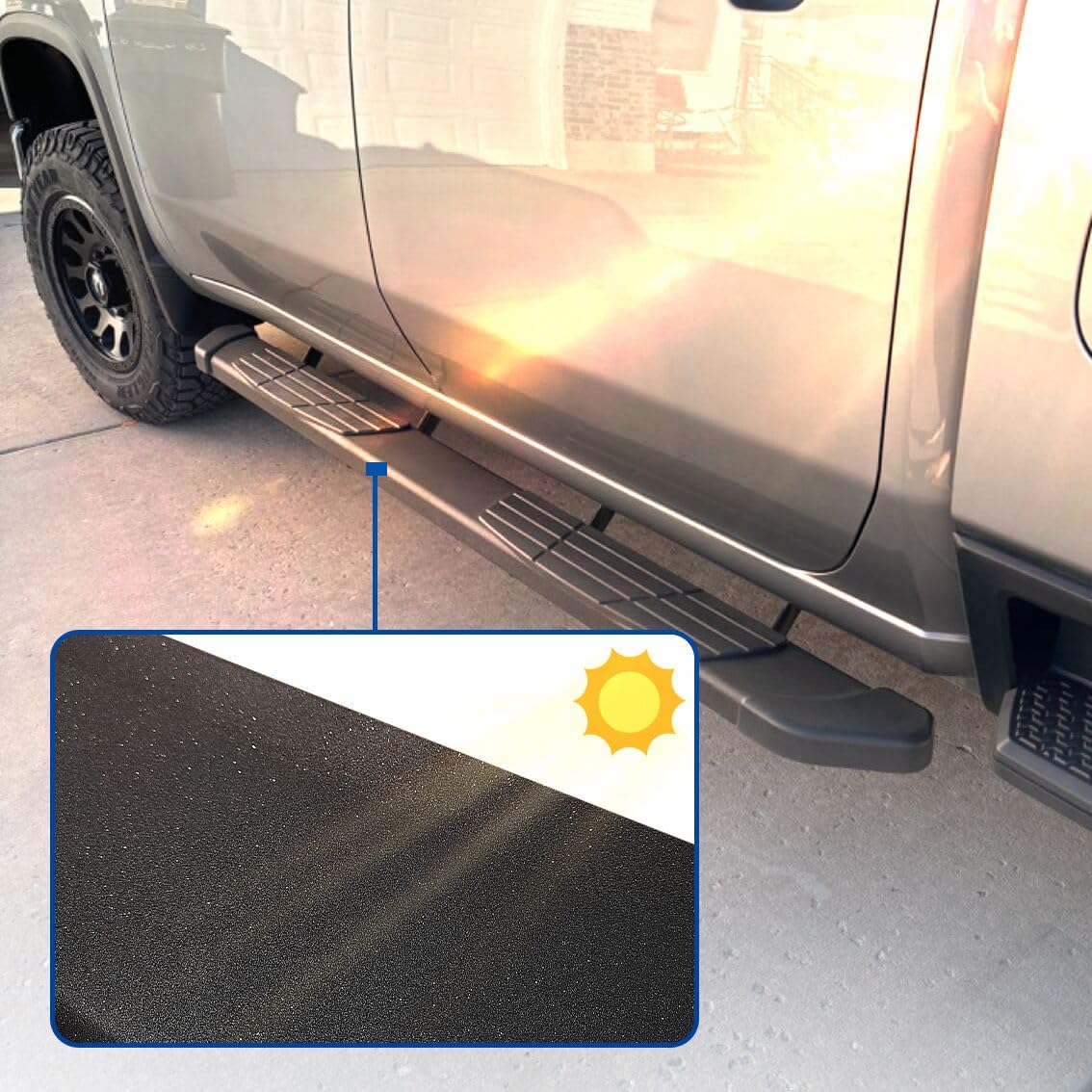 Othowe 6.5' Running Boards Compatible With 2022-2025 Toyota Tundra Crewmax Cab(4 Full-Size Door), Black Flat Oval Running Boards 2 Piece Set Tundra Side Steps Step Bars Come With 8 Brackets.