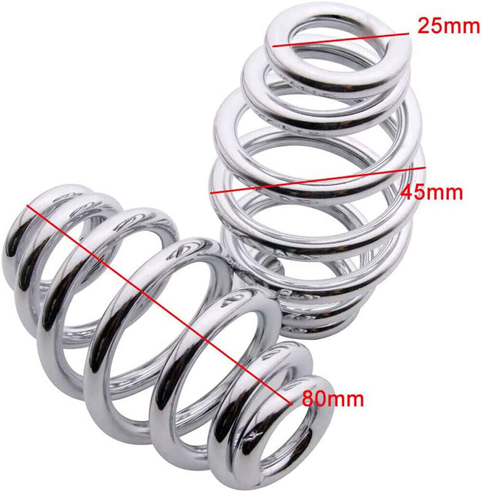PSLER Motorcycle Coils Spiral Seat Spring Steel Solo Seat Barrel Spring Kit for Touring Softail Sportster Dyna Bobber Chopper, 2