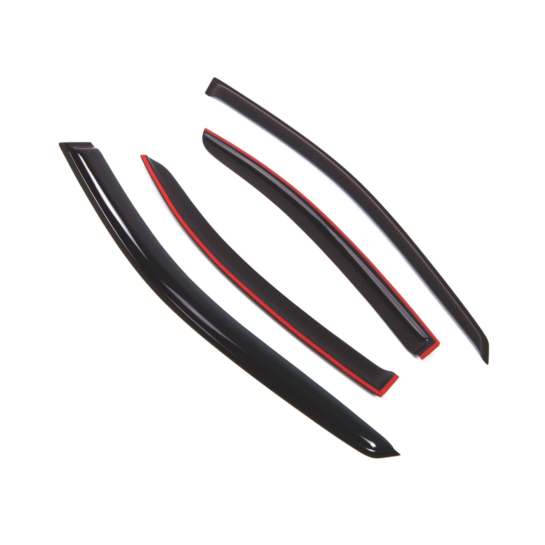 Tuningpros Window Visor Compatible With 2001-2007 Mercedes C240 C320 C230, Dgwv2-508 Outside Mount Deflector Rain Guard Dark Smo