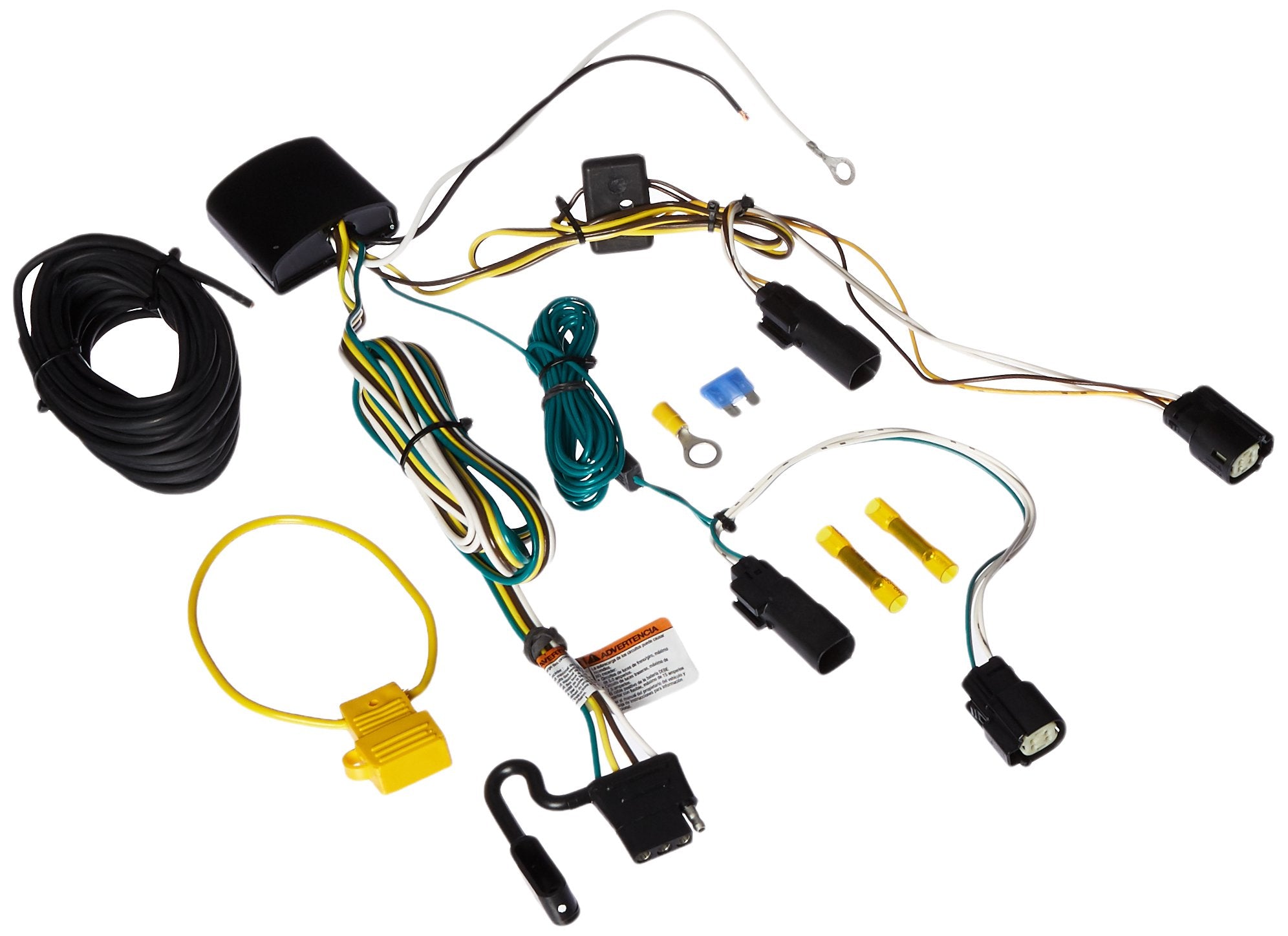 Tekonsha T-One® T-Connector Harness, 4-Way Flat, Compatible With Select Chrysler Pacifica,Black