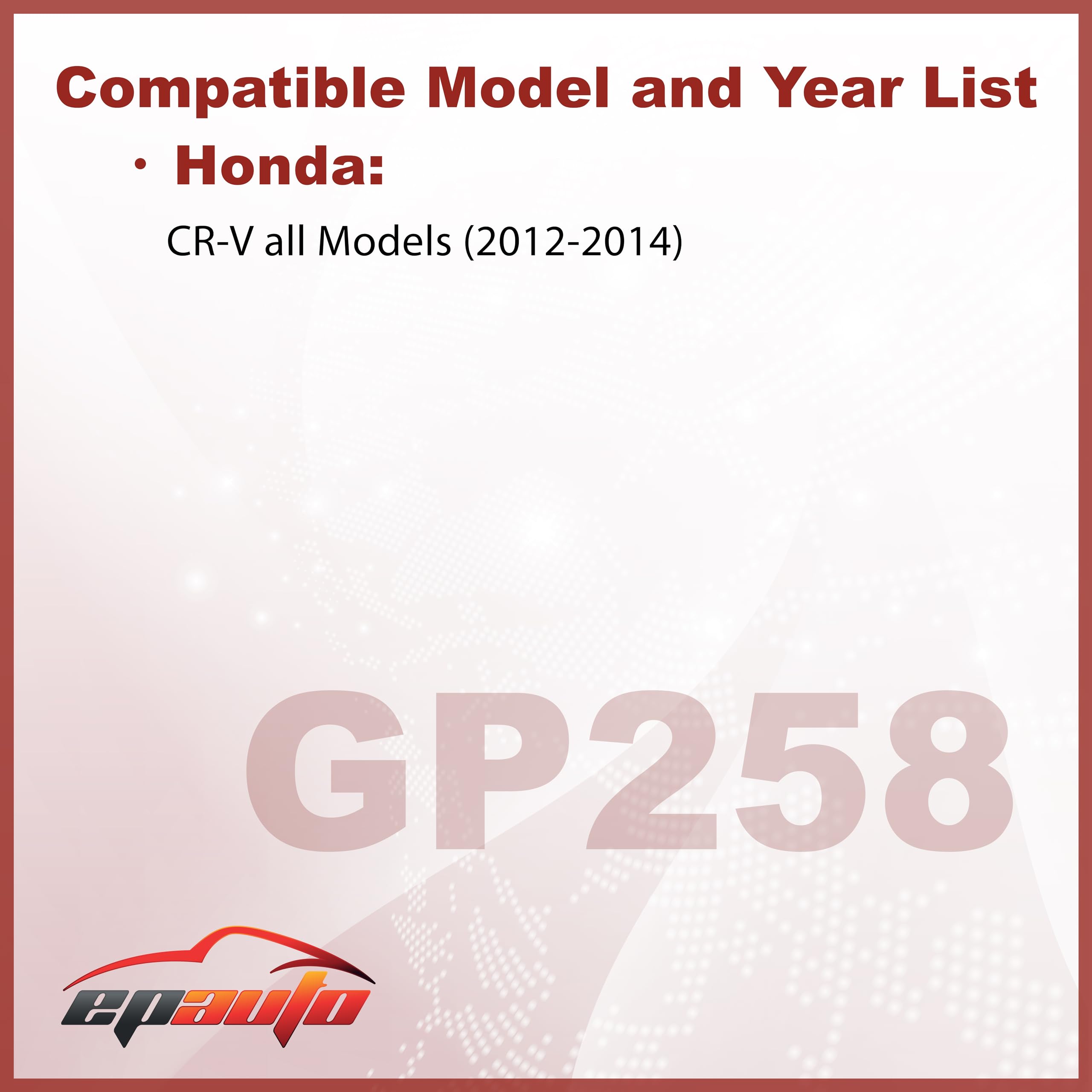 Epauto Gp258 (Ca11258 / 17220-R5A-A00) Replacement For Honda Rigid Panel Engine Air Filter For Cr-V (2012-2014)