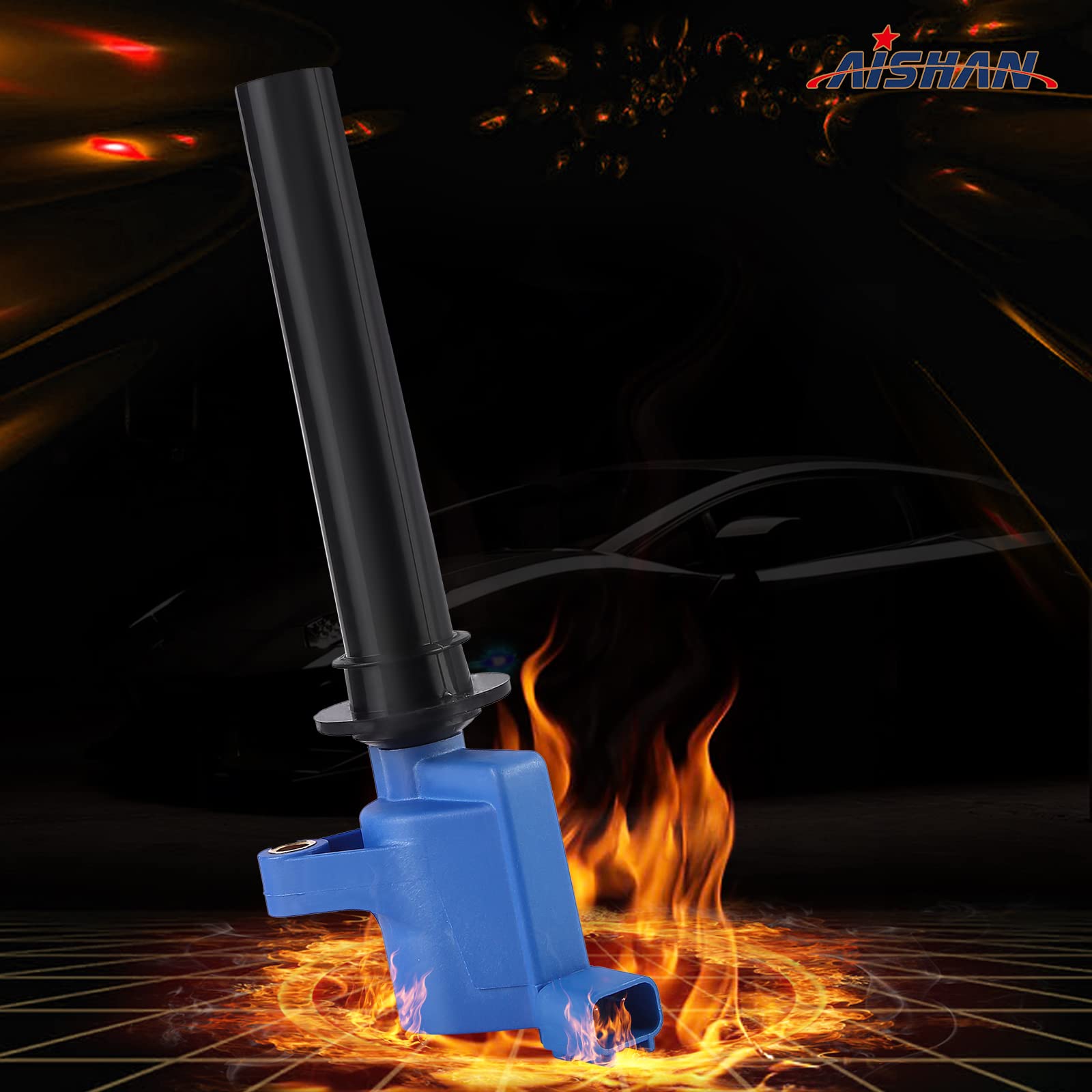 Aishan Set Of 6 Ignition Coil Pack Compatible With Ford Taurus Escape, For Mazda 6 Tribute, For Mercury Mariner Montego Sable V6