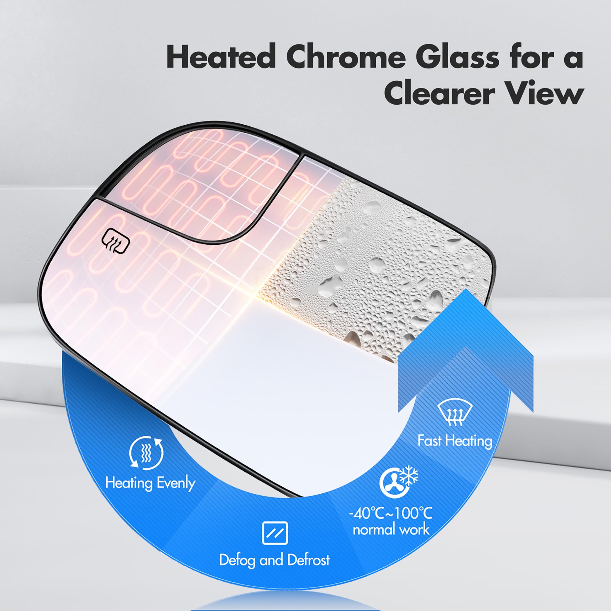 SNEMEEY Compatible with Toyota Sienna Driver Side Mirror 2014 2015 2016 2017 2018 2019 2020, Power Heated Left Side View Mirror