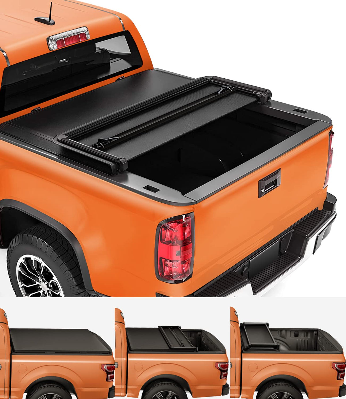 Tiptop Soft Tri-Fold Tonneau Cover Truck Bed For 2015-2025 Chevy Colorado/Gmc Canyon 5.2Ft Bed (61.7'') | Tpx3 |