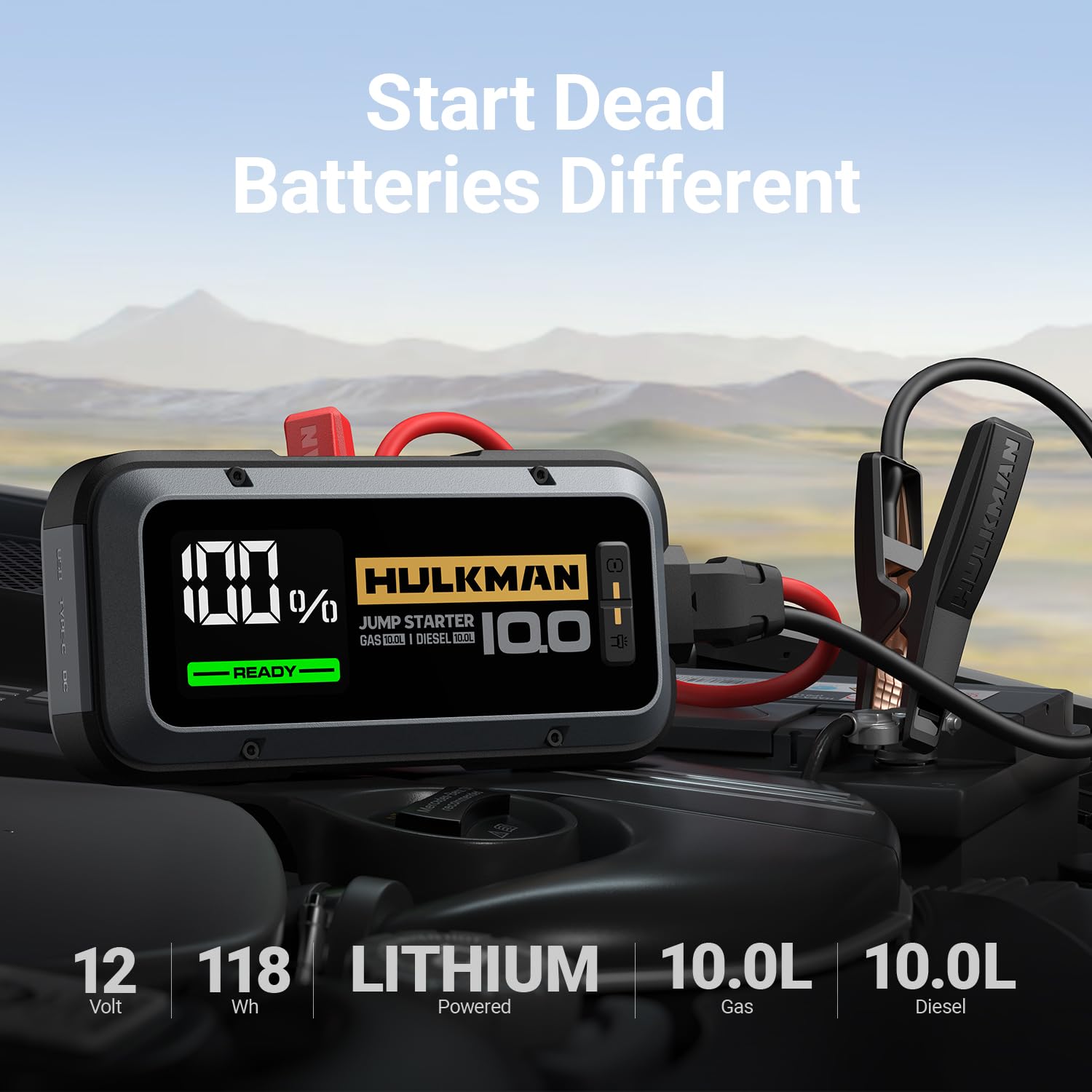 Hulkman Alpha100 Jump Starter 4000 Amp 32000Mah Car Starter With -40? Start Tech Pd 65W Lithium Portable Car Battery Booster Pack For Up To 10L Gas And 10L Diesel Engines