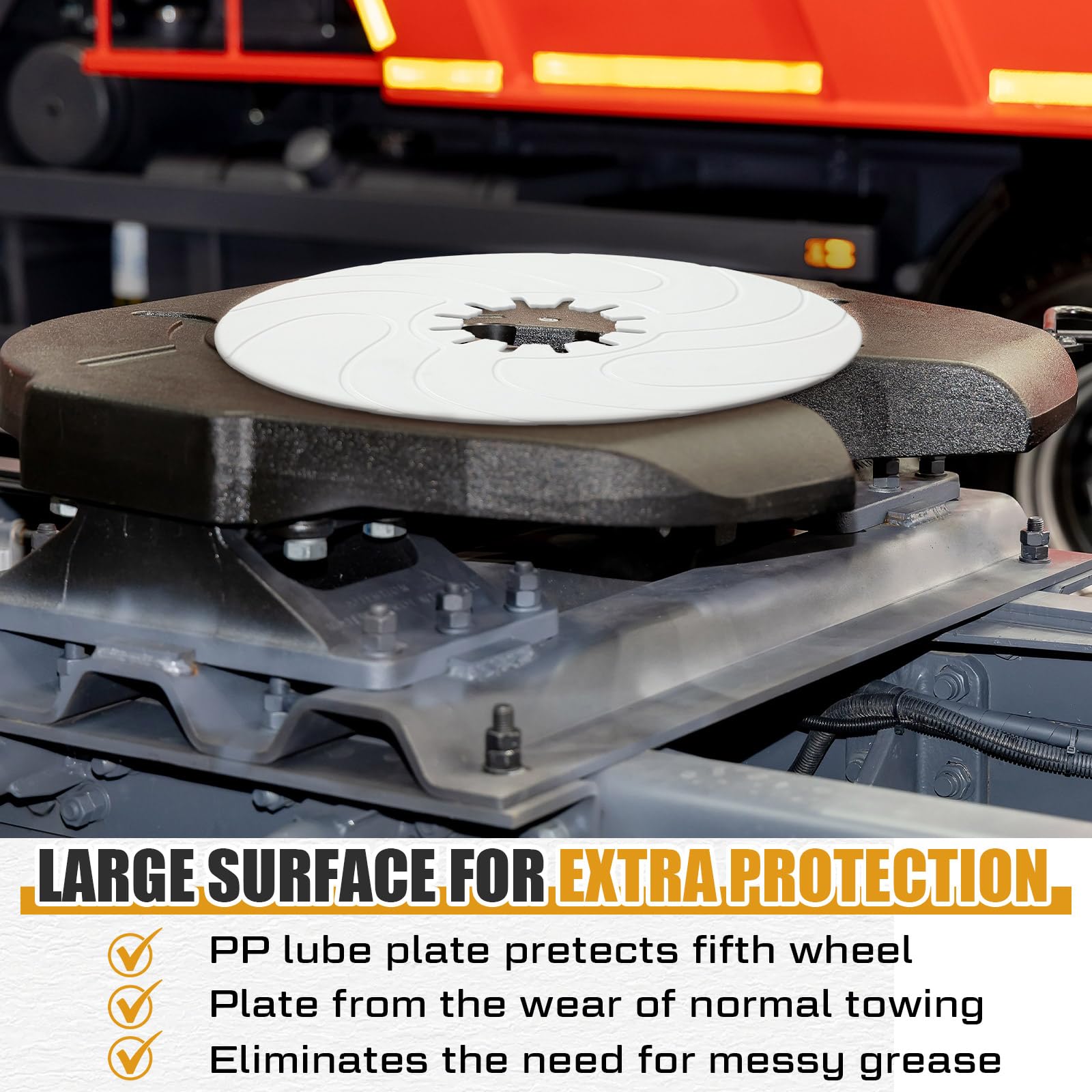 Threlaco 2 Pack 5Th Wheel Hitch Lube Plate 12 Inch Rv Camper Trailer Fifth Wheel Plate Disc Accessories For Trailer Safety Kit,