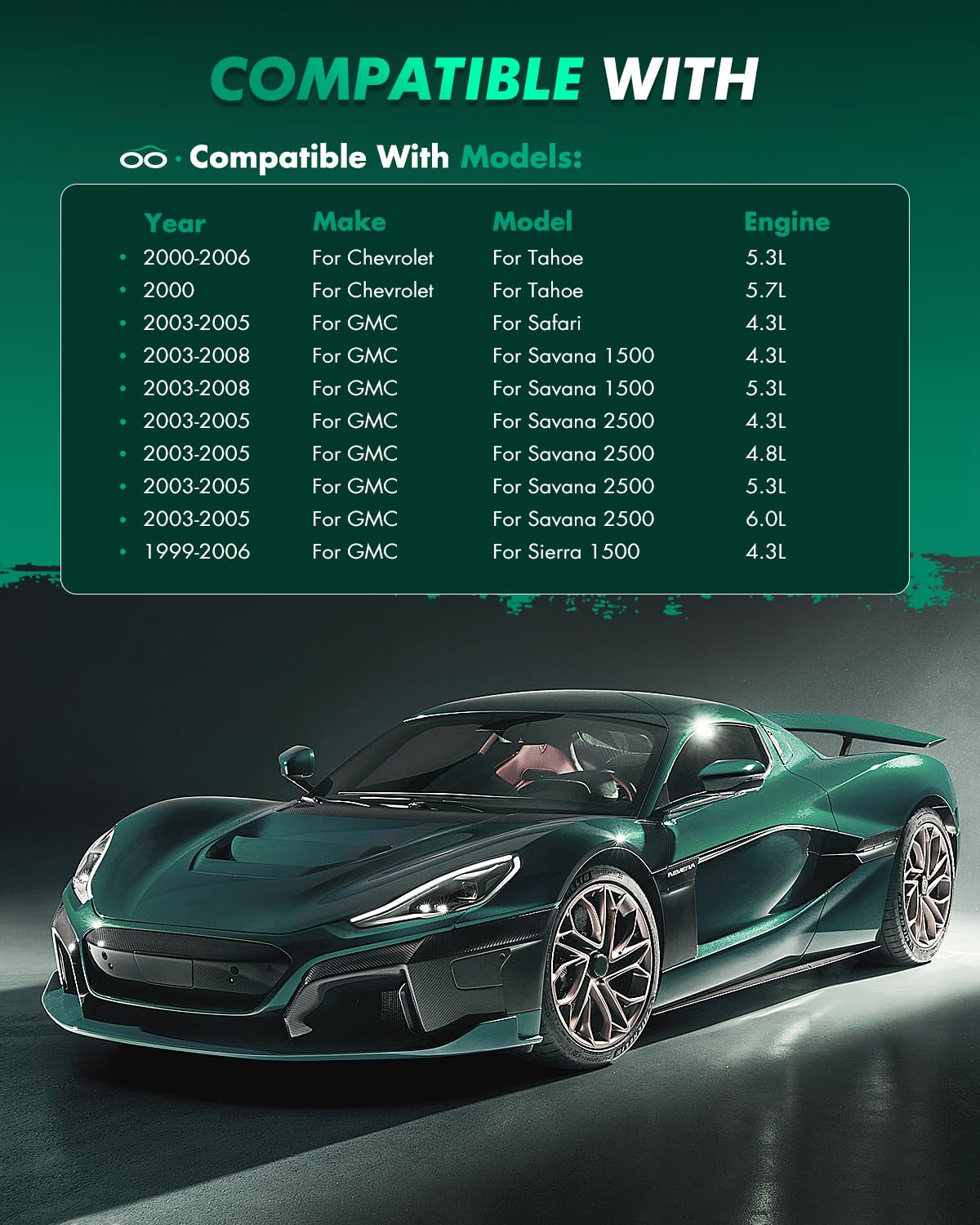 SCITOO Disc Brake Pads Kits D785-7653 Semi Metallic Rear Brake Pads Set Fit For Cadillac For Escalade 2002-2006,For Cadillac For