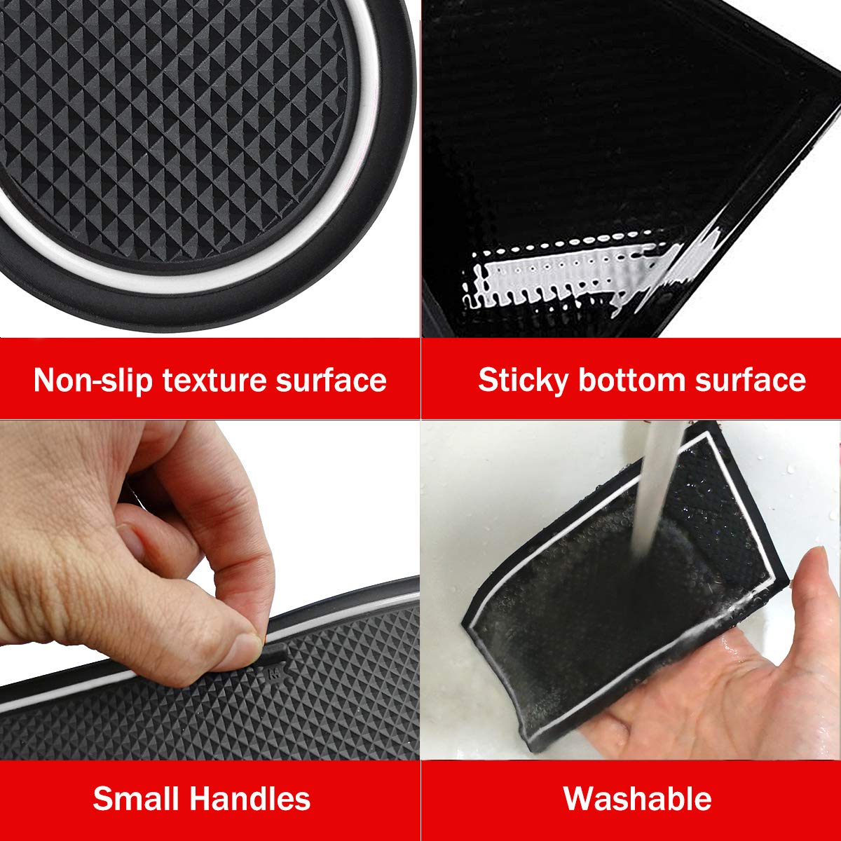 auovo Cup Holder Insert Liners Compatible with Honda Civic Sedan Accessories 2022 2023 11th Gen Civic Anti Dust Custom Fit Cup C