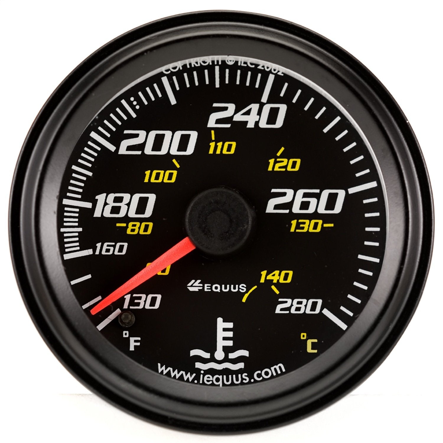 Equus 6242 2 Mechanical Water Temperature Gauge, Black