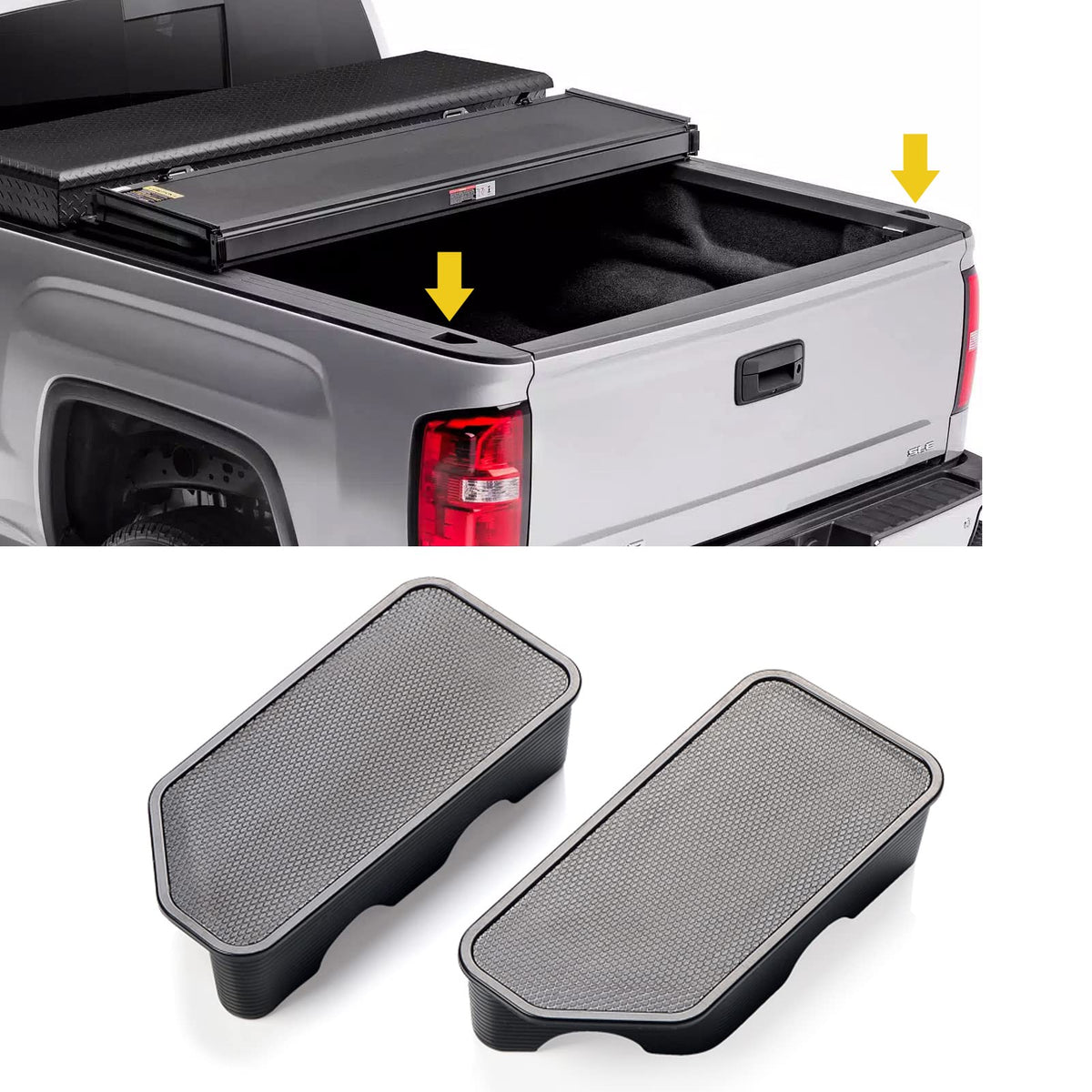 Moonlinks Bed Rail Stake Pocket Covers Compatible With 2014-2018 Gmc Sierra 1500 And Chevrolet Silverado Stake Pocket Hole Plug