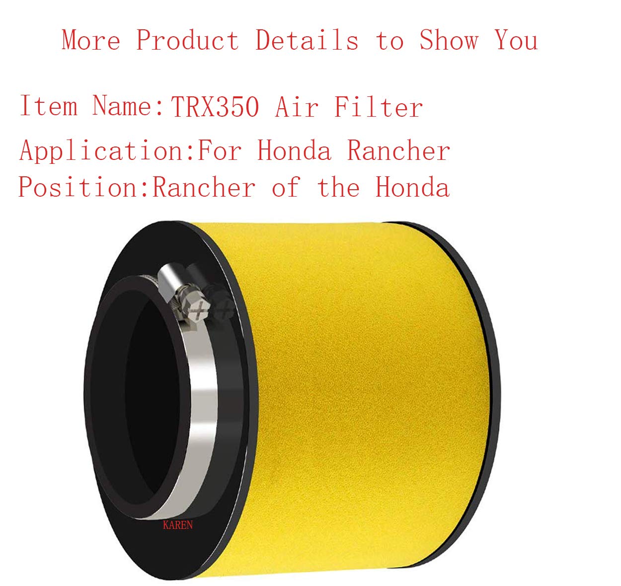 Trx350 Air Filter Compatible For Honda Rancher Trx350Fe Trx350Fm Trx350Te Trx350Tm 2000 2001 2002 2003 2004 2005 2006 Replacce 17254-Hn5-670 With Oil Filter Spark Plug