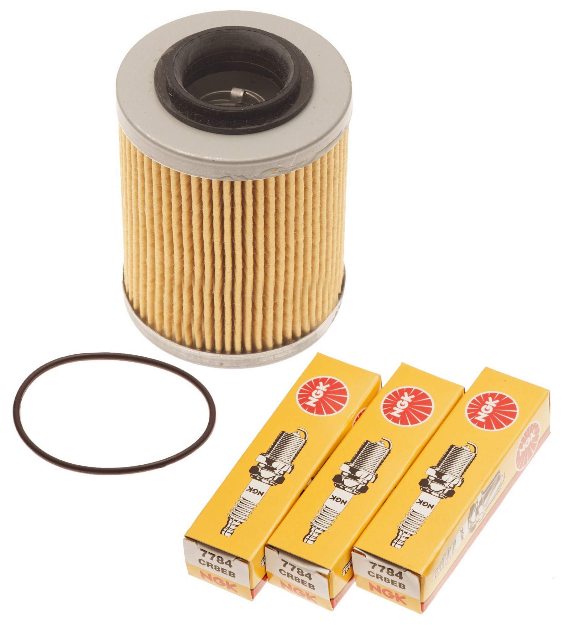Sea Doo Spark 900 Oil Filter W/O-Ring & NGK Spark Plugs Kit 420956123 CR8EB