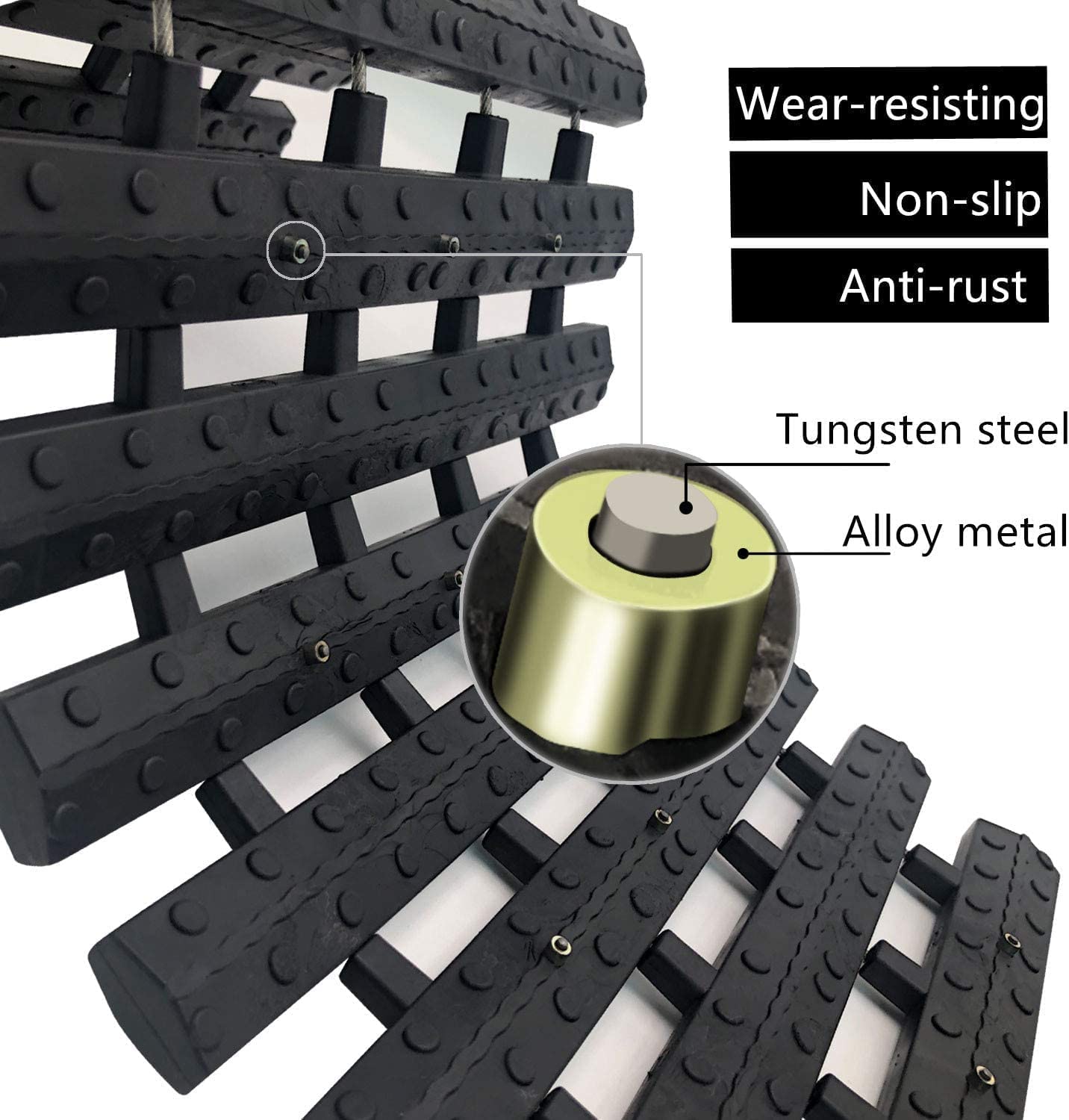 Tire Traction Mat, Portable Emergency Devices For Snow, Ice, Mud, And Sand Used To Car, Truck, Van Or Fleet Vehicle (2Pcs*47In)