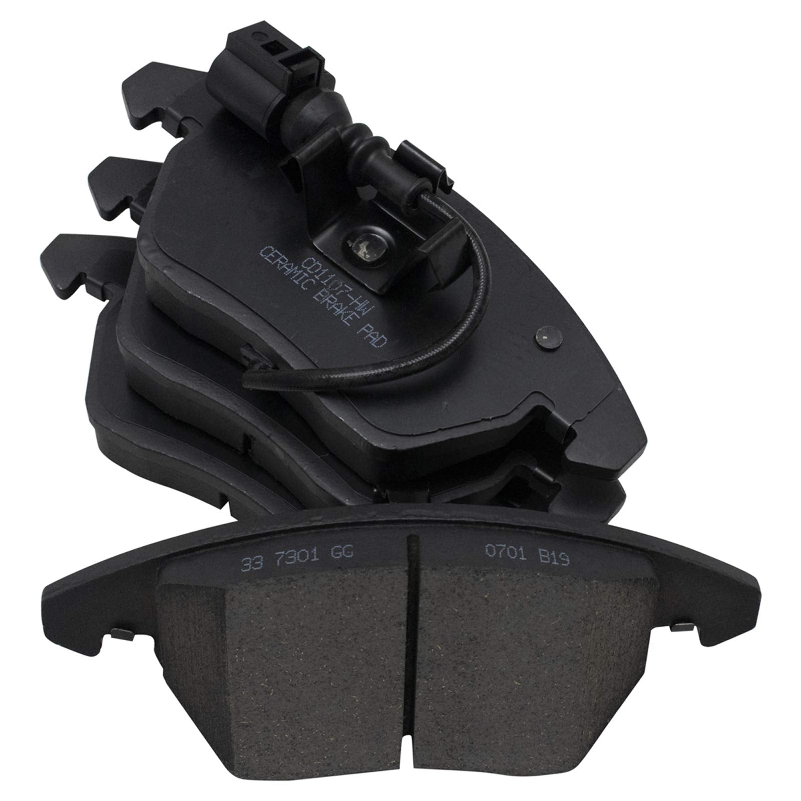 TRQ Front Ceramic Brake Pad Set for VW Passat Jetta GTI Rabbit Audi A3 TT