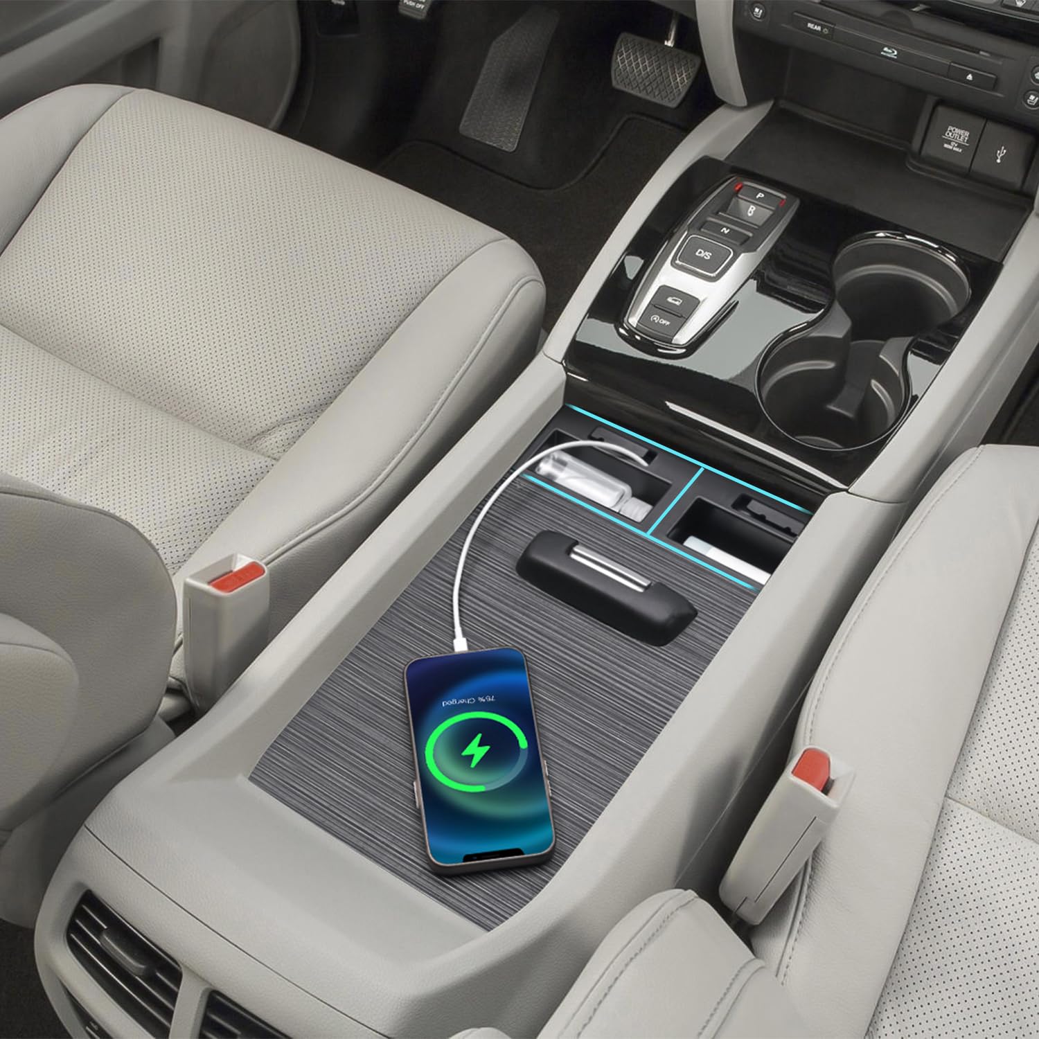 Pimcar Center Console Insert Cable Protector For Honda Pilot 2016-2022/Honda Ridgeline 2017-2023/Honda Passport 2019-2023, Conve