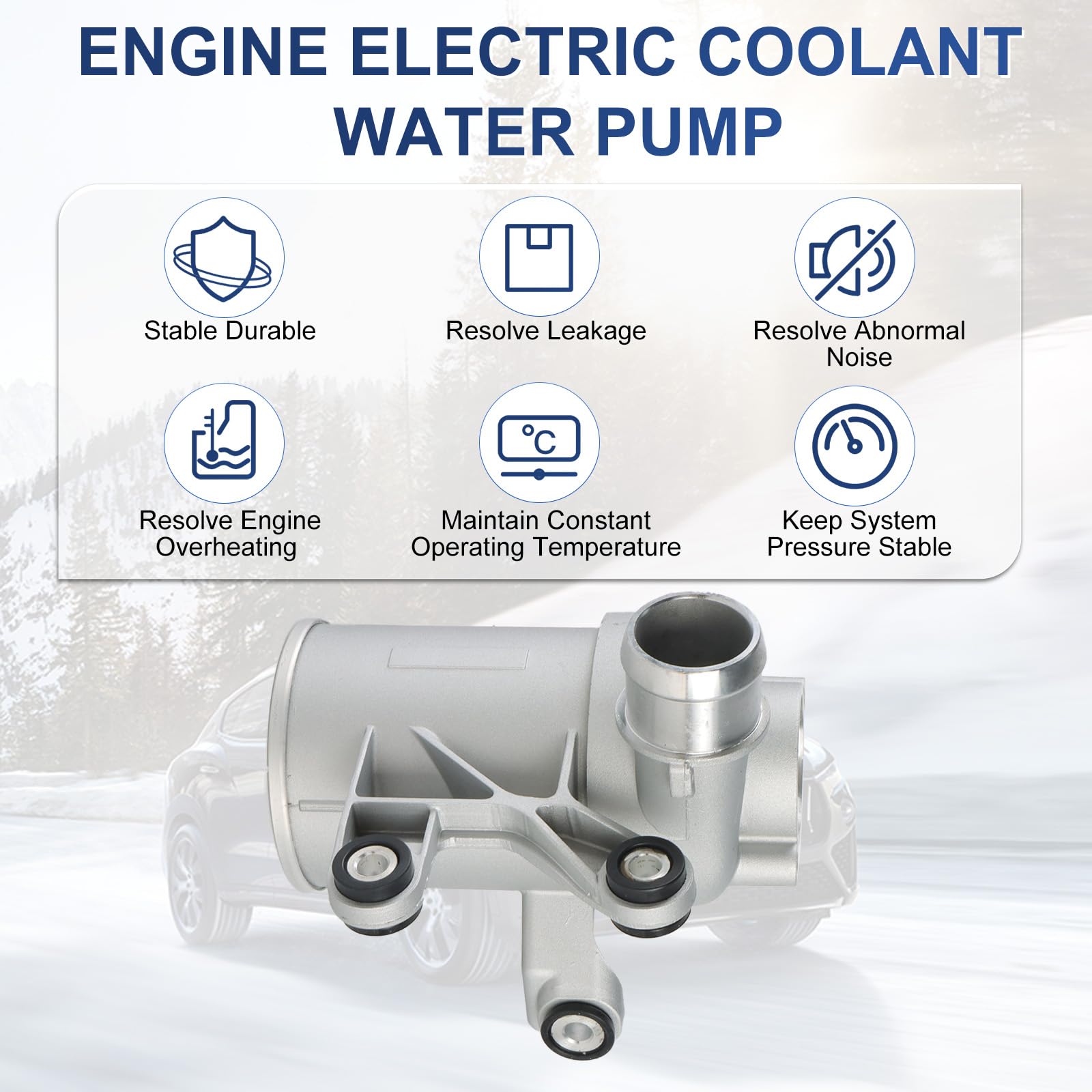 Ingkan M274 Engine Coolant Water Pump Fits For Mercedes M274 E16 E20 C180 C200 C250 C300 C350E E200 E250 Slk300 2013 2014 2015 2016 2017 2018 2019 1.6 2.0L Turbo Oe A2742000207 2742000107