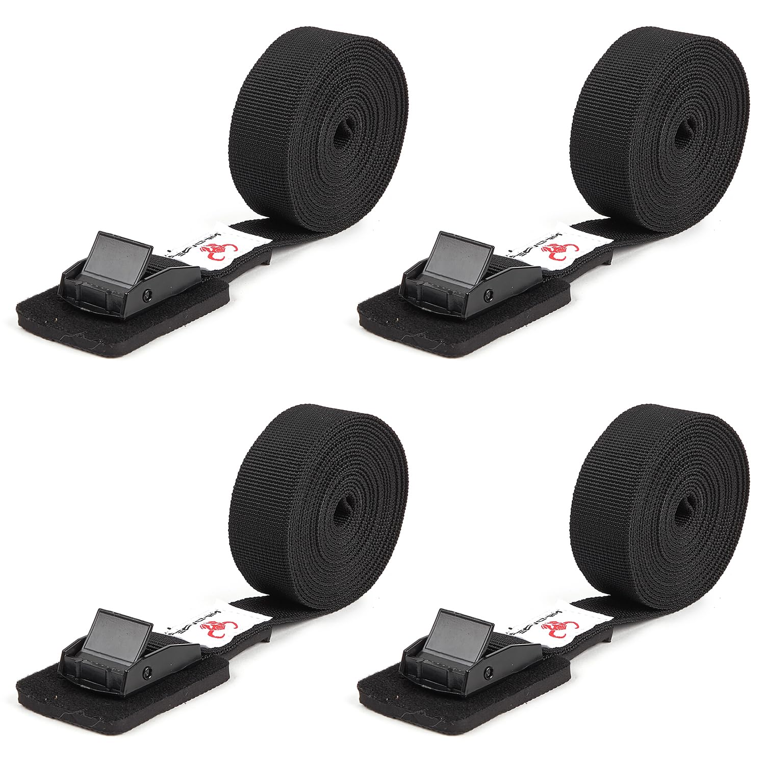 Wildares Sturdy 10-Foot-By-1-Inch Tie Down Strap Lashing Strap Cargo Tie-Down Strap Padded Cam Lock Buckle,Adjustable Cam Buckle Straps For Motorcycle,Cargo,Trucks,Trailer,Luggage (10Ft-4 Pack)