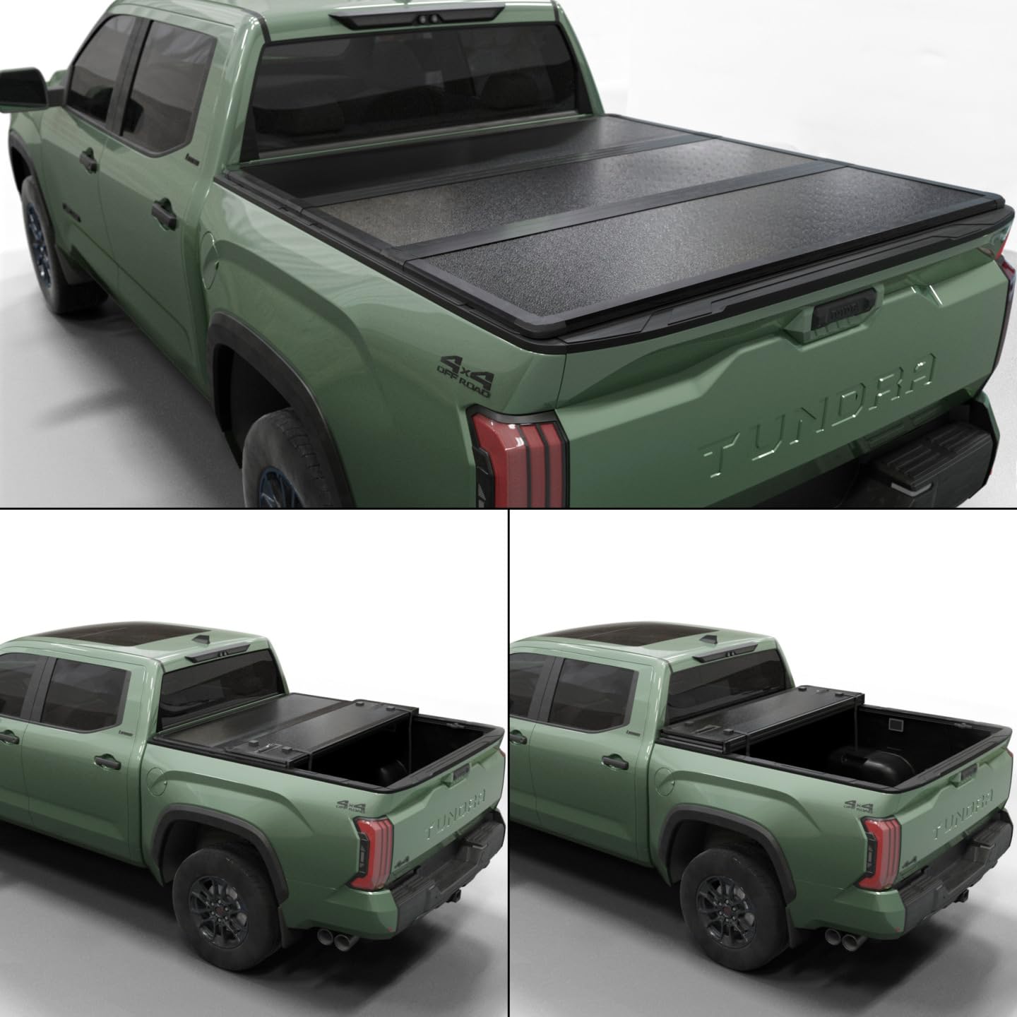 Toptiny Hard Folding Truck Bed Tonneau Cover|Htf035|Fits 2022-2025 Toyota Tundra 6'6'' Bed W/Oe Rail System (78.7'')