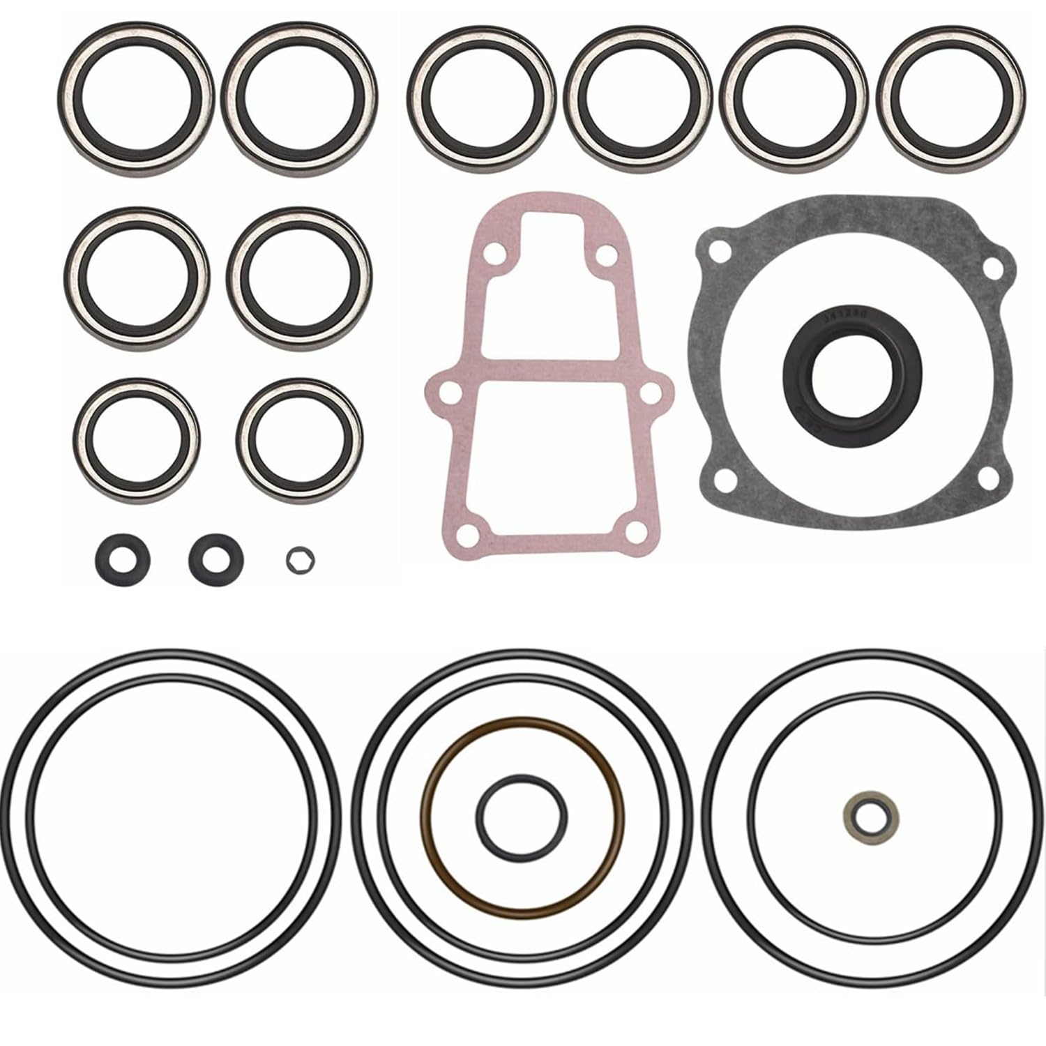 5006373 Gearcase Seal Kit - By Huthbrother, Compatible With Johnson Evinrude 396354 434516 437752 437753 438278 439141 5000411, Fits Model 75-250 Hp