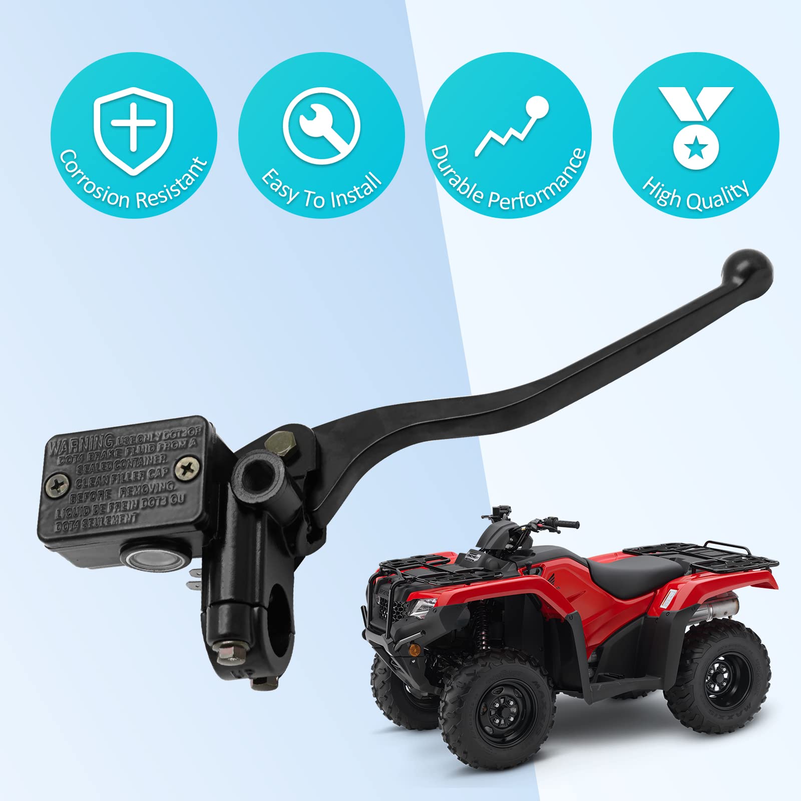 Front Brake Master Cylinder Compatible With Honda Trx 200 250 300 350 420 500 520 Atc 200X 250R 350X Ome#45510-Hr3-305