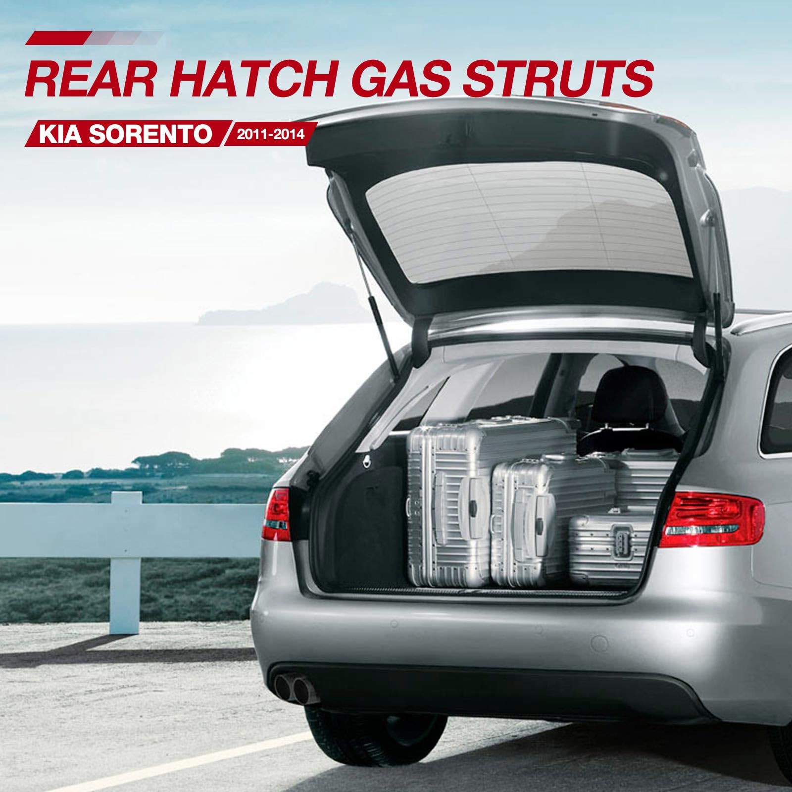 Vepagoo 6261 Rear Hatch Struts For 2011 2012 2013 2014 Kia Sorento Sport Utility 4-Door Liftgate-W/O Power Lift Gate, Rear Shock