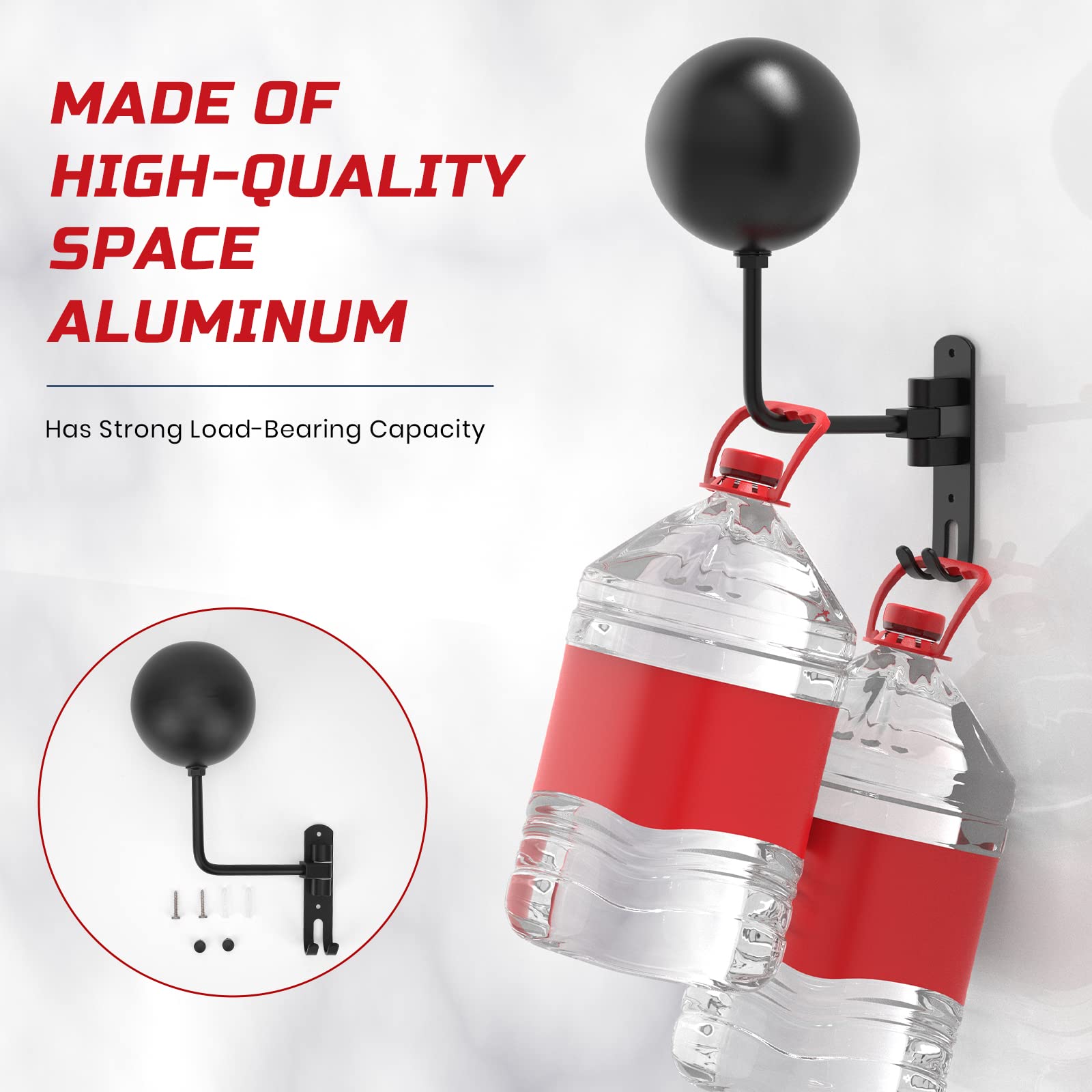 Lifxize Helmet Hanger Helmet Hanger Wall Mount 180° Rotation With 2 Hooks Helmet Holder For Motorcycle Bike Racing Coats Suit Sports Gear - 2 Pack