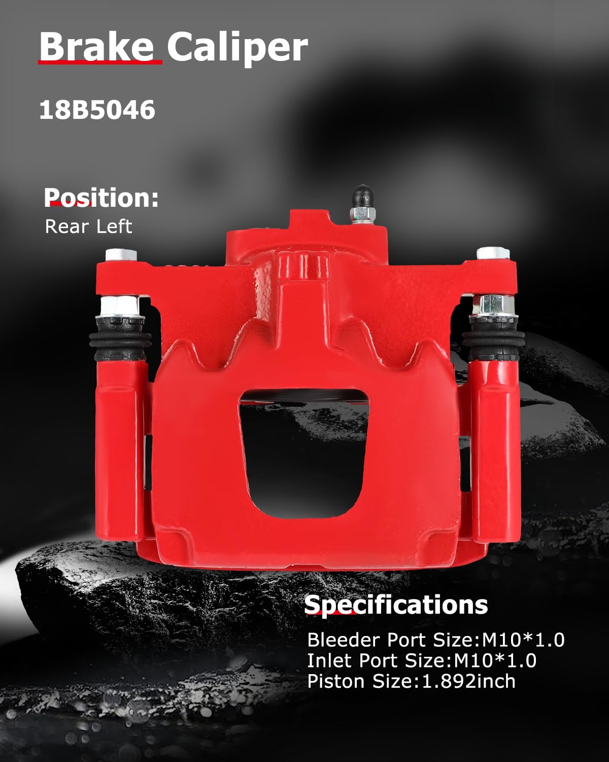 cciyu 18B5046 Rear Left Brake Caliper With Bracket For Dodge For Nitro 2007-2011,For Jeep For Liberty 2008-2012,For Jeep For Wra